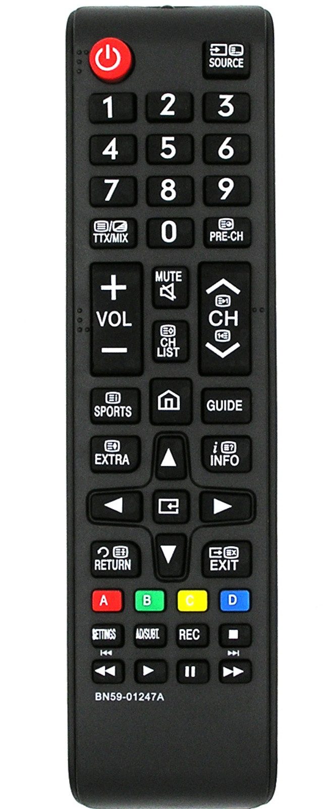 Alltro Ersatz Fernbedienung für Samsung BN59-01247A / BN5901247A TV Fernbedienung