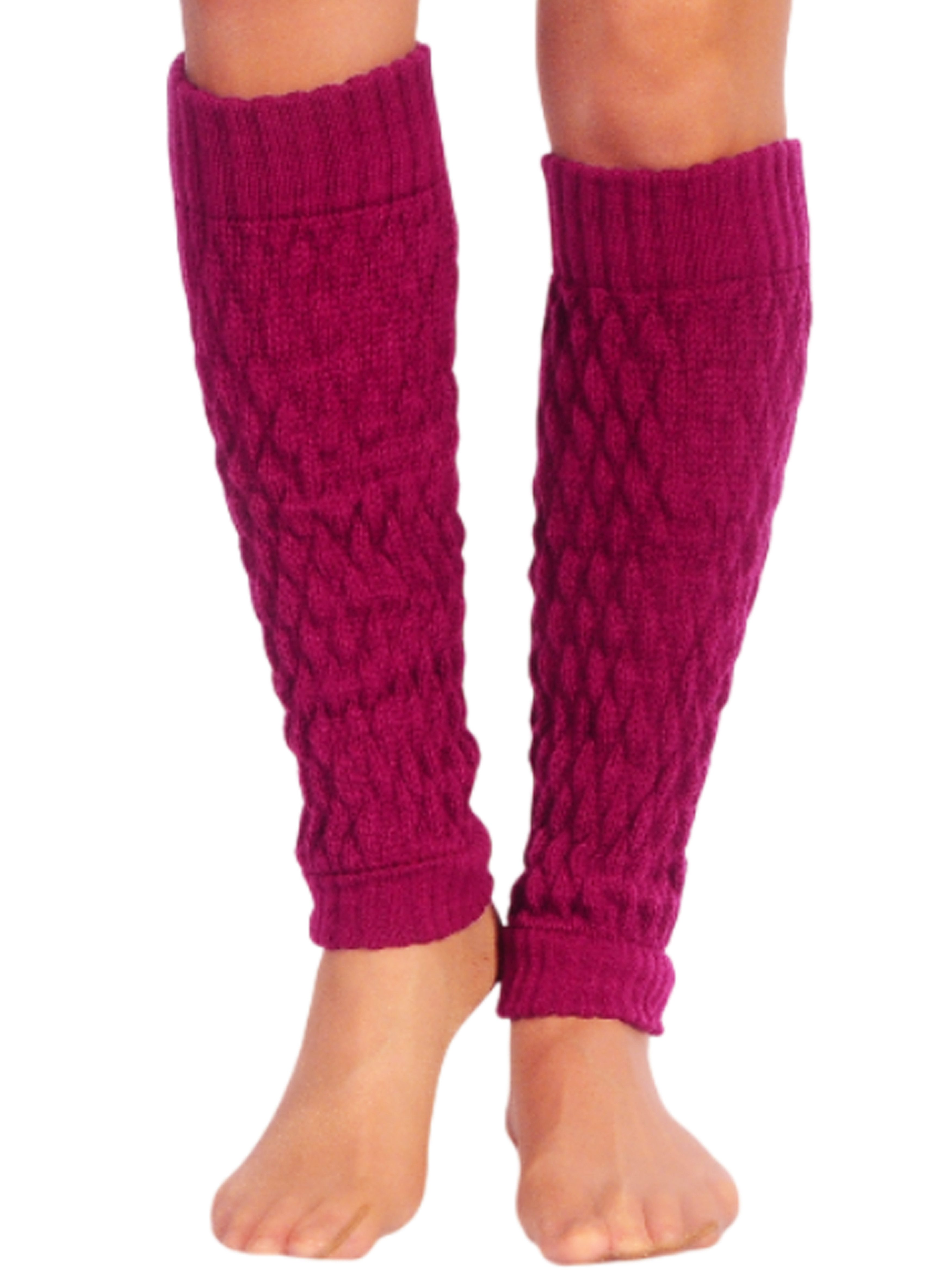 Martinex Beinstulpen Stulpen in Beerenlila elegante Beinwärmer Damen Frauen Strickstulpen elastisch, weich, lila
