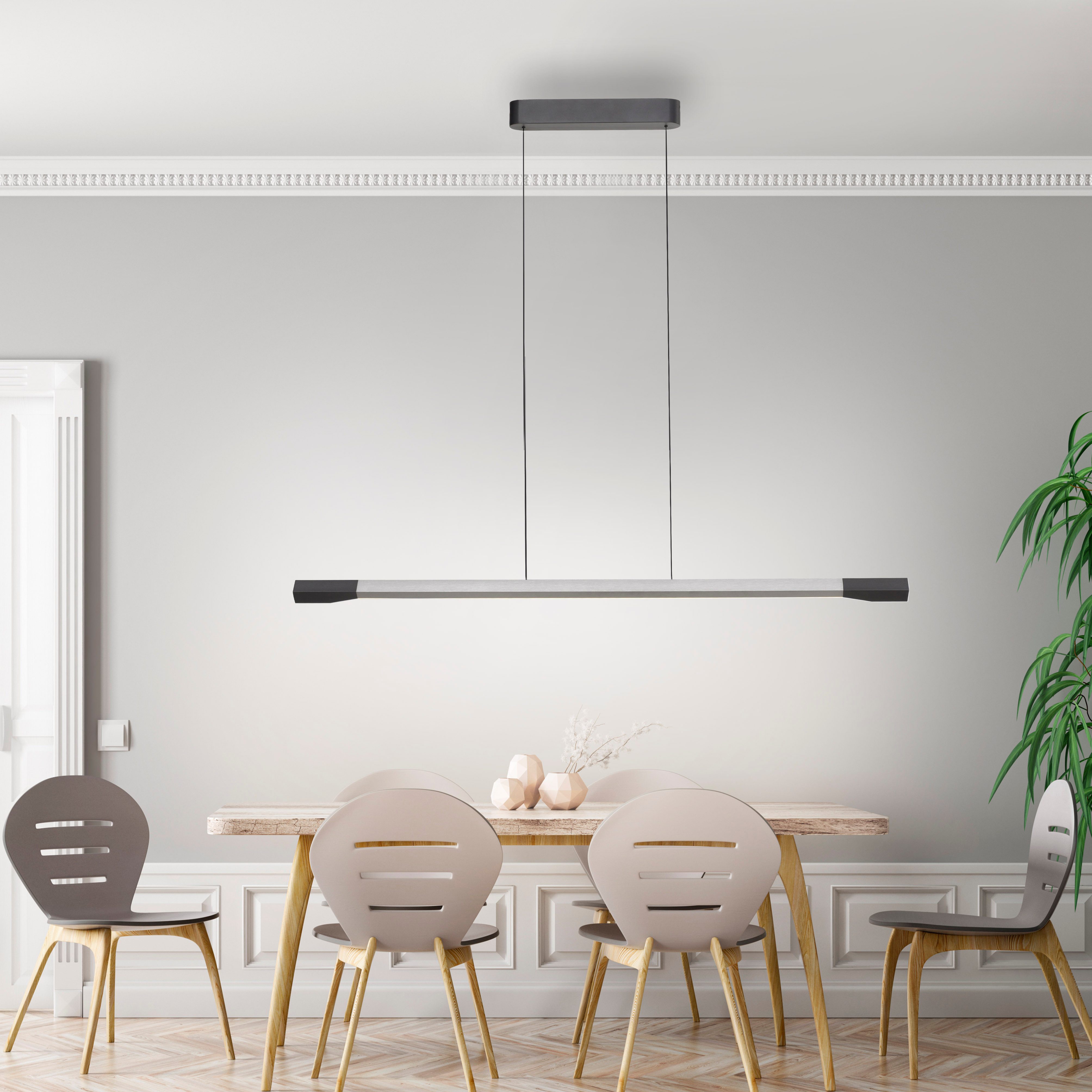 Paul Neuhaus Pendelleuchte HOOP, Dimmfunktion, LED fest integriert, Warmweiß, LED, dimmbar, Simply Dim, Memory, nach Trennung vom Netz, Comfort Lift