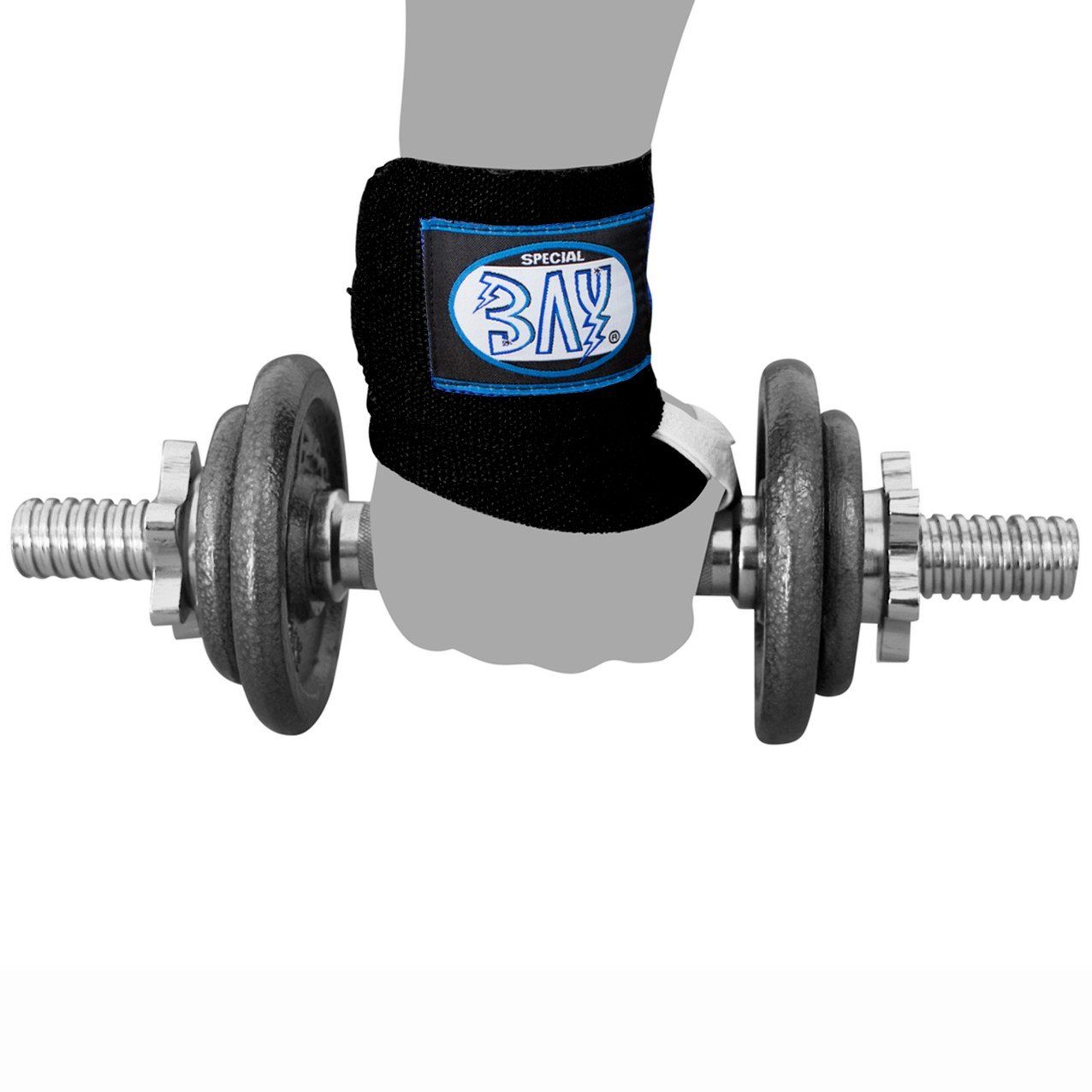 Gewichtheben blau Wraps Handbandagen Boxbandagen BAY-Sports Wrist 36 cm