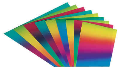 Folia Motivpapier Regenbogen Tonkarton, 10 Stück