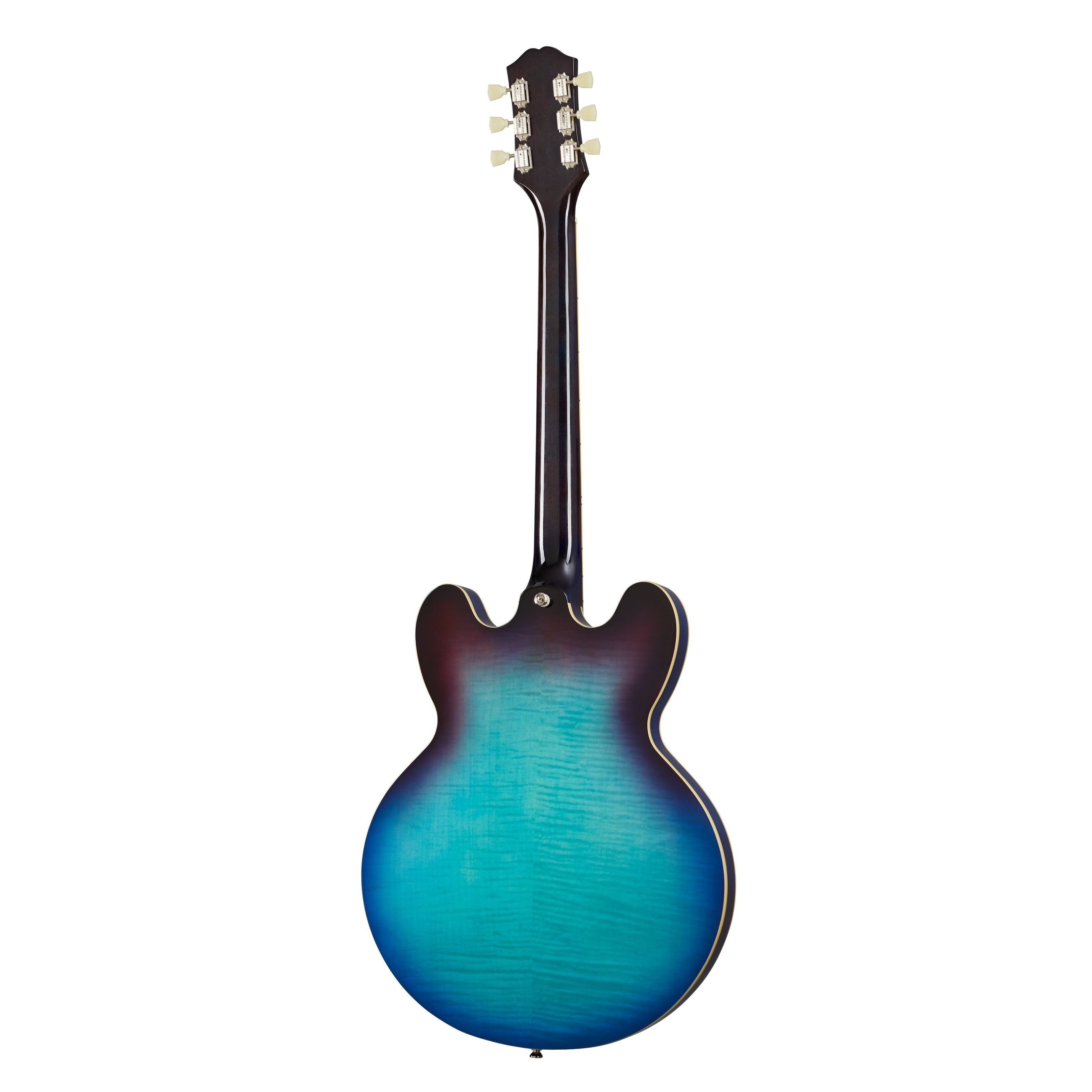 Epiphone Halbakustik-Gitarre, Halb-Akustik Gitarren, Semi Hollow-Modelle, Inspired by Gibson ES-335 Figured Blueberry Burst - Halbakustik