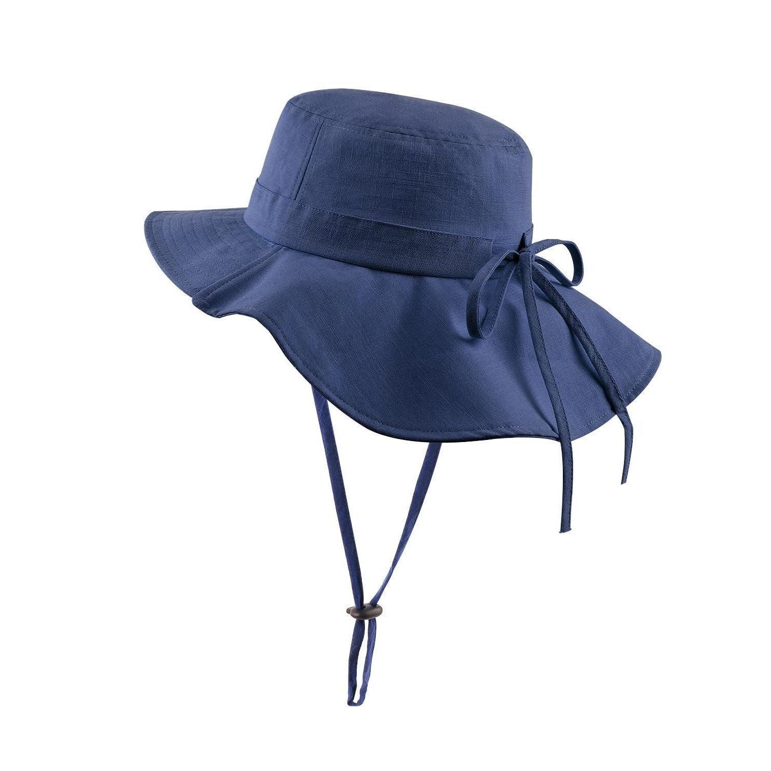 LuxusKollektion Fischerhut Fischerhut Anglerhut Sonnenhut Nackenschutz UPF50 58-64cm L-XL Marine