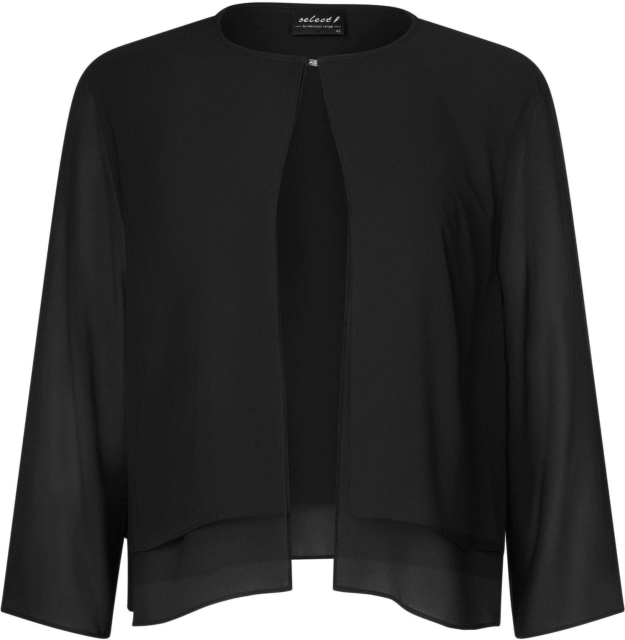 select! By Hermann Lange Blusenblazer im Lagen-Look schwarz