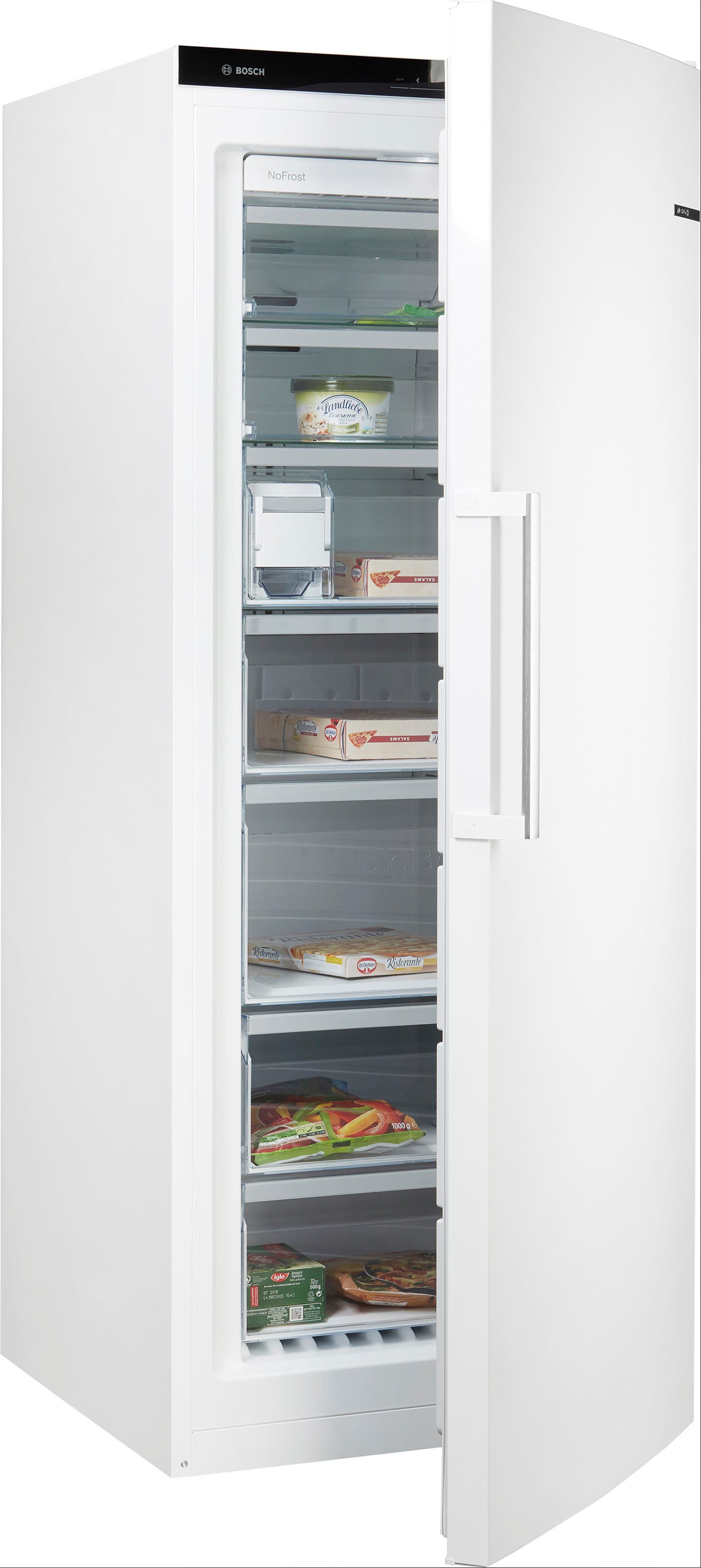 BOSCH Gefrierschrank NoFrost Serie 6 GSN54AWDV, 176 cm hoch, 70 cm breit, Kein Abtauen mit No Frost und viel Platz für großes Gefriergut