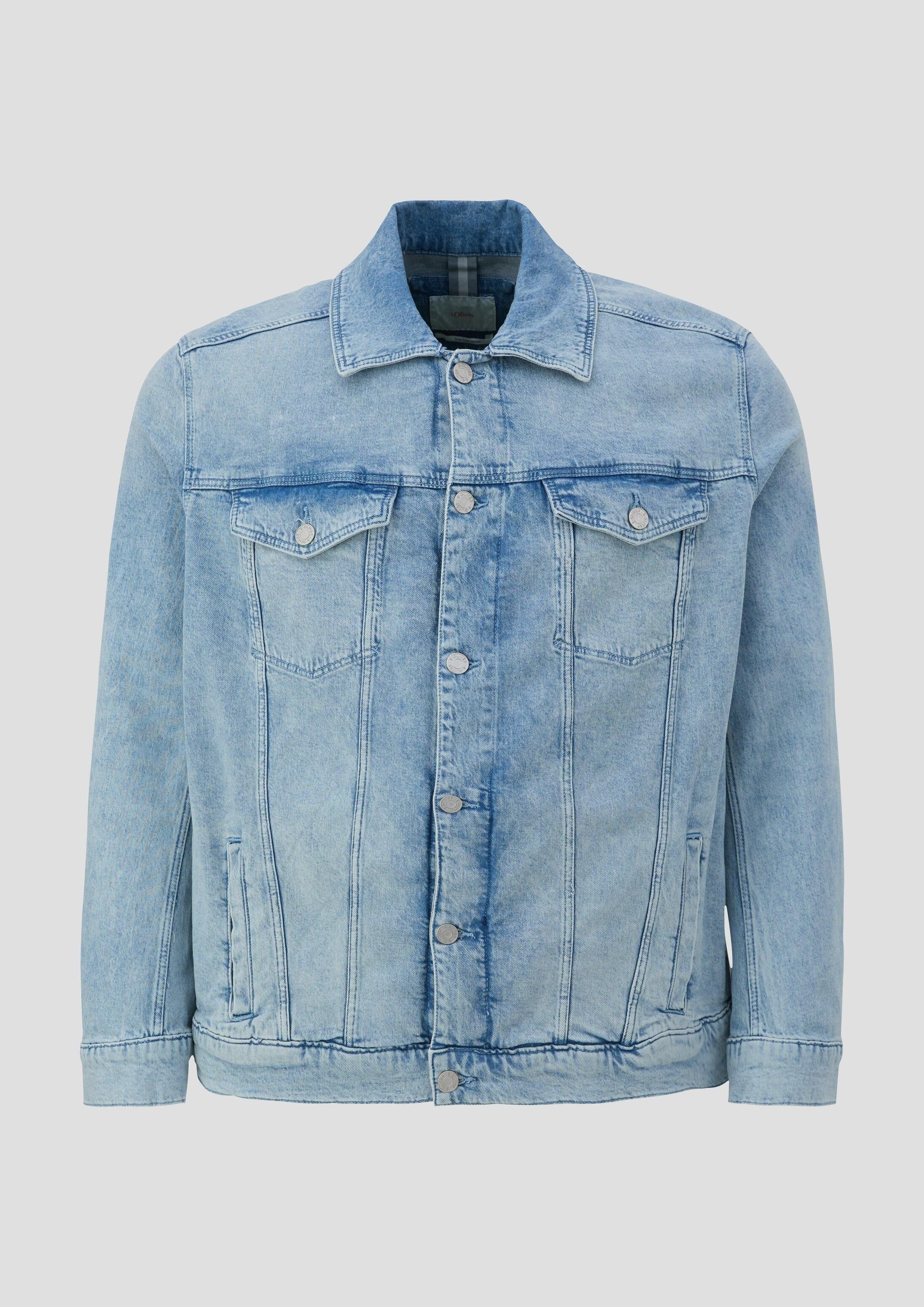 s.Oliver Funktionsjacke Indoor-Jacke Jeansjacke mit Waschung