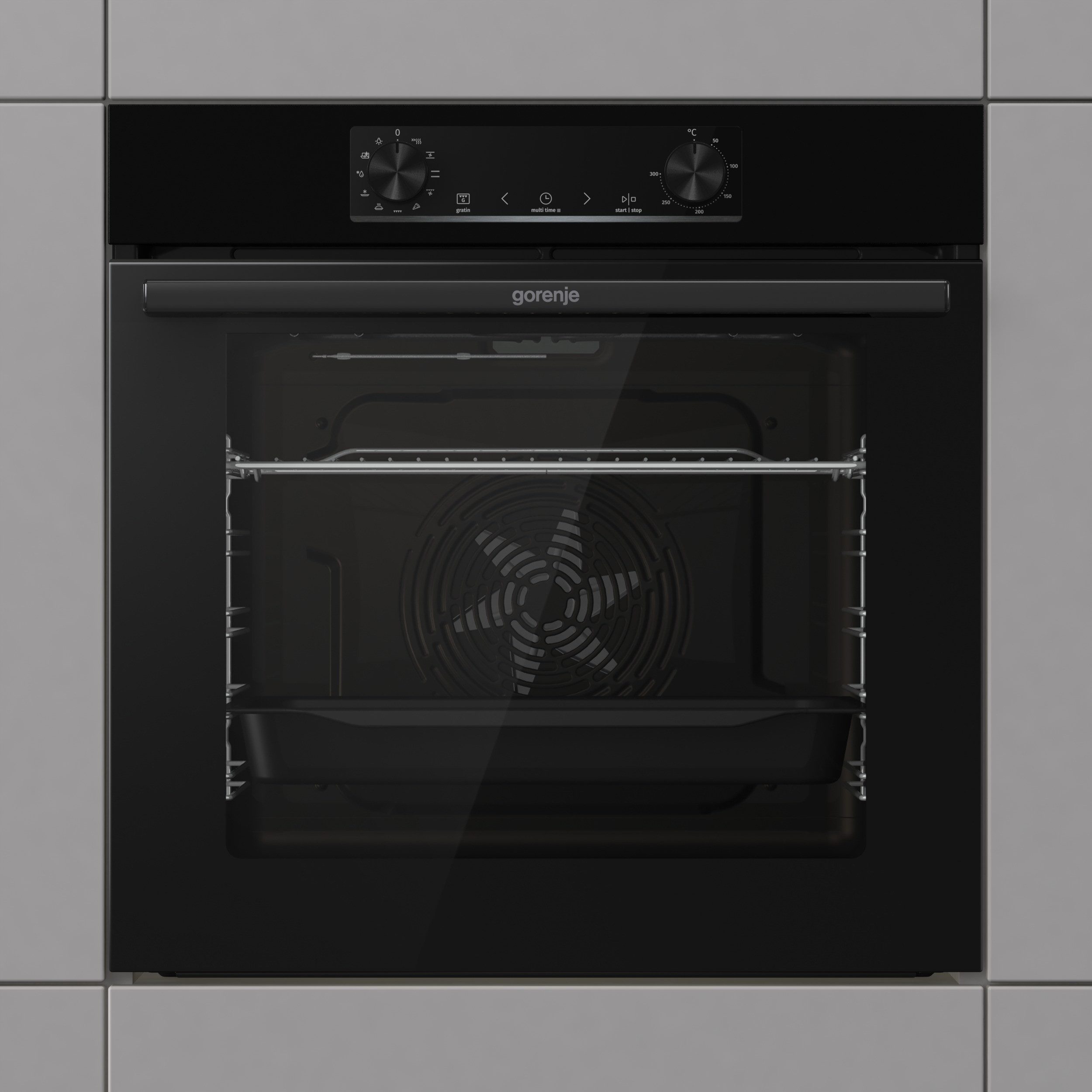 GORENJE Einbaubackofen BO 6735 E02BKOT, mit Teleskopauszug nachrüstbar, ecoClean, Pizzafunktion mit 300 °C – perfekt für Pizza, Focaccia und mehr!