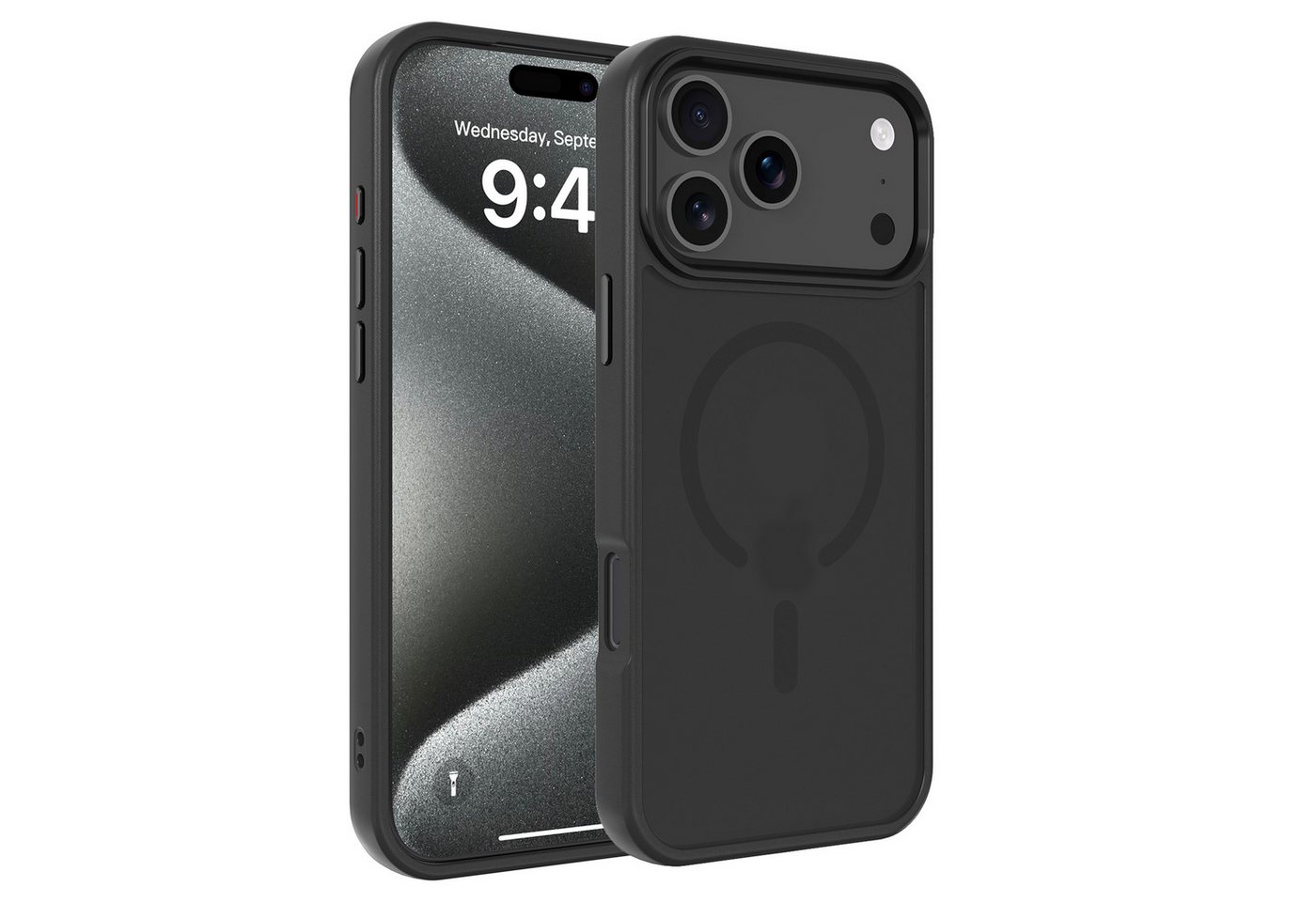 Futurea Handyhülle Schwarz Matt für Apple iPhone 18 Pro & Pro Max, MagSafe kompatibel 6,3" - 6,9", Case für iPhone 17 Pro/Max sowie iPhone 18 Pro & iPhone 18 Pro Max