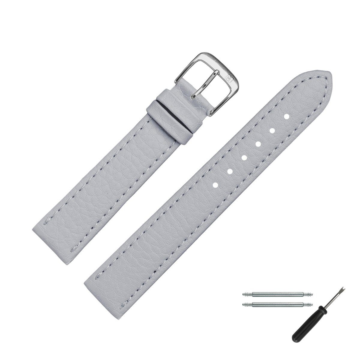 MARBURGER Uhrenarmband 18mm Kunststoff Vegan Grau günstig online kaufen