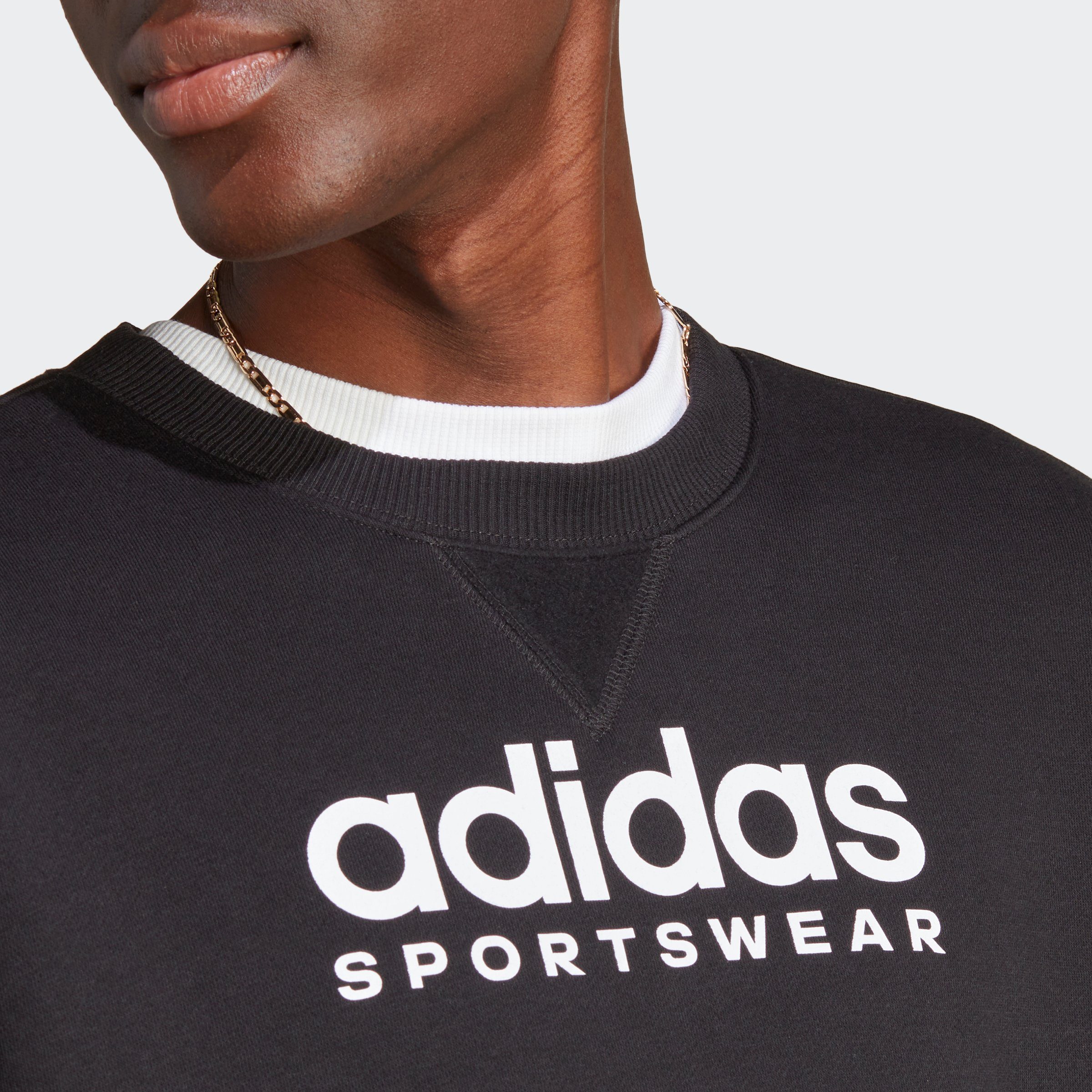 ALL SZN adidas Black FLEECE GRAPHIC Sweatshirt Sportswear