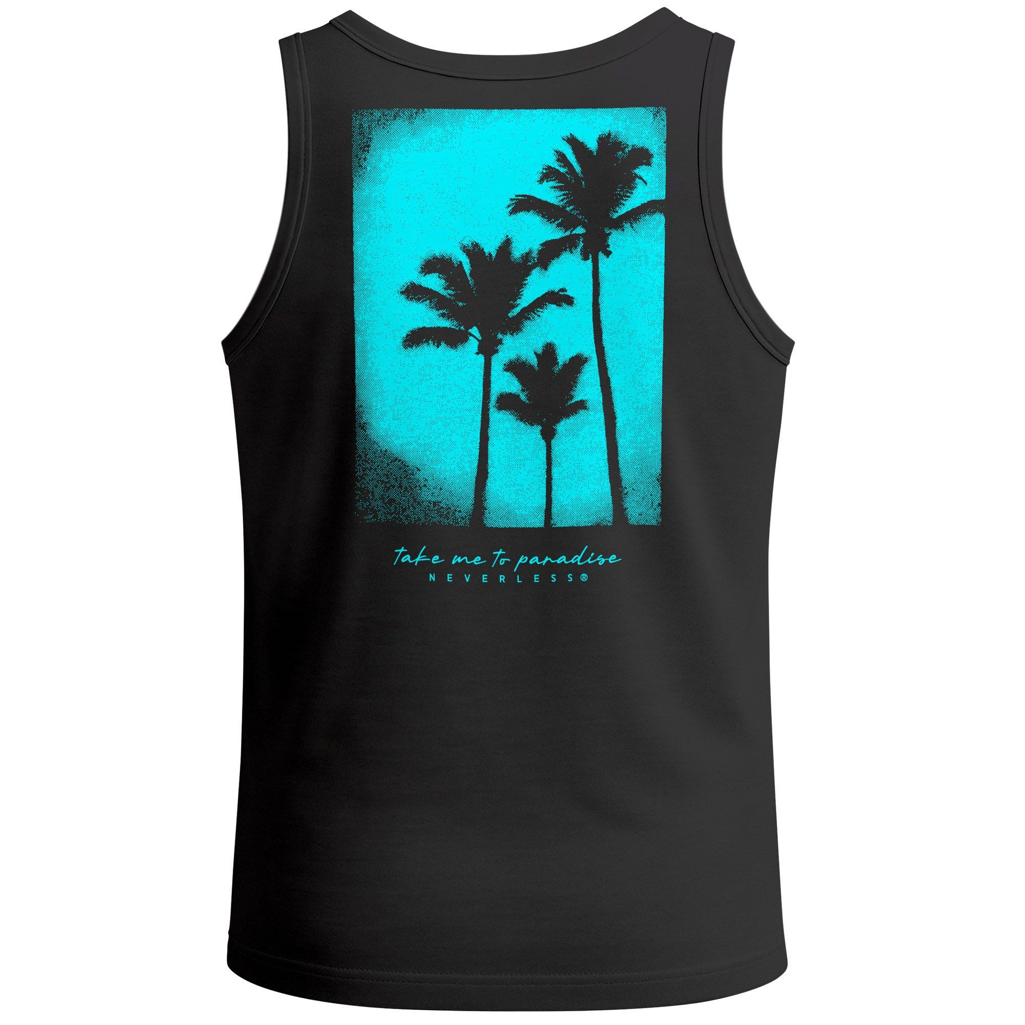 Neverless Tanktop Herren Tank-Top Backprint Palmen günstig online kaufen