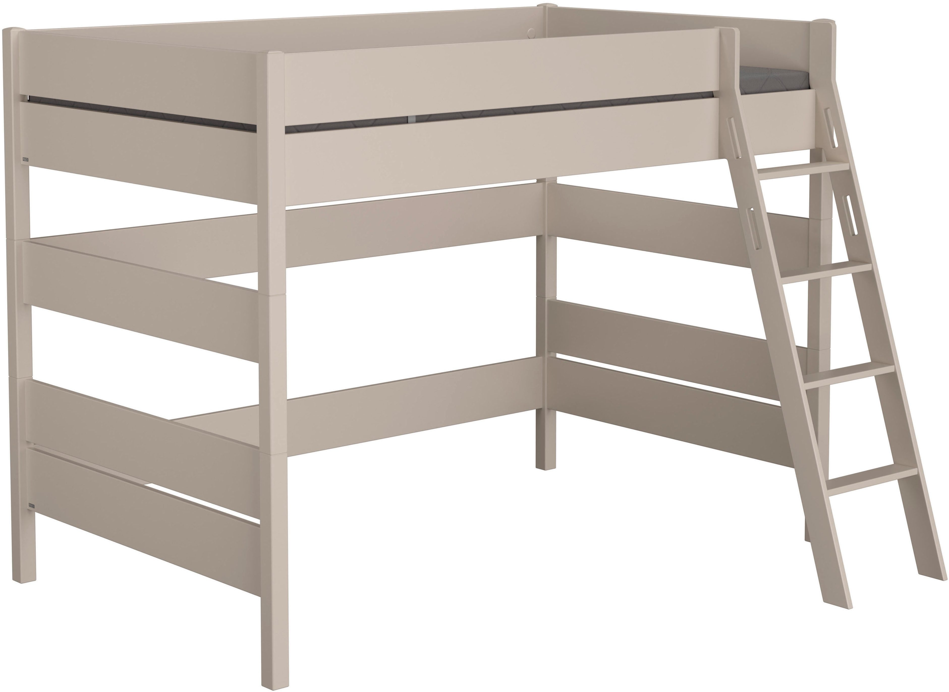 PAIDI Spielbett TIAGO in verschiedenen Größen und Farben, mit Leiter (Höhe 120 / 160 cm, 120 kg Tragkraft, 5 Jahre Garantie), Rausfallschutz, geprüfte Sicherheit, umbaubares Bett mit Massivholz