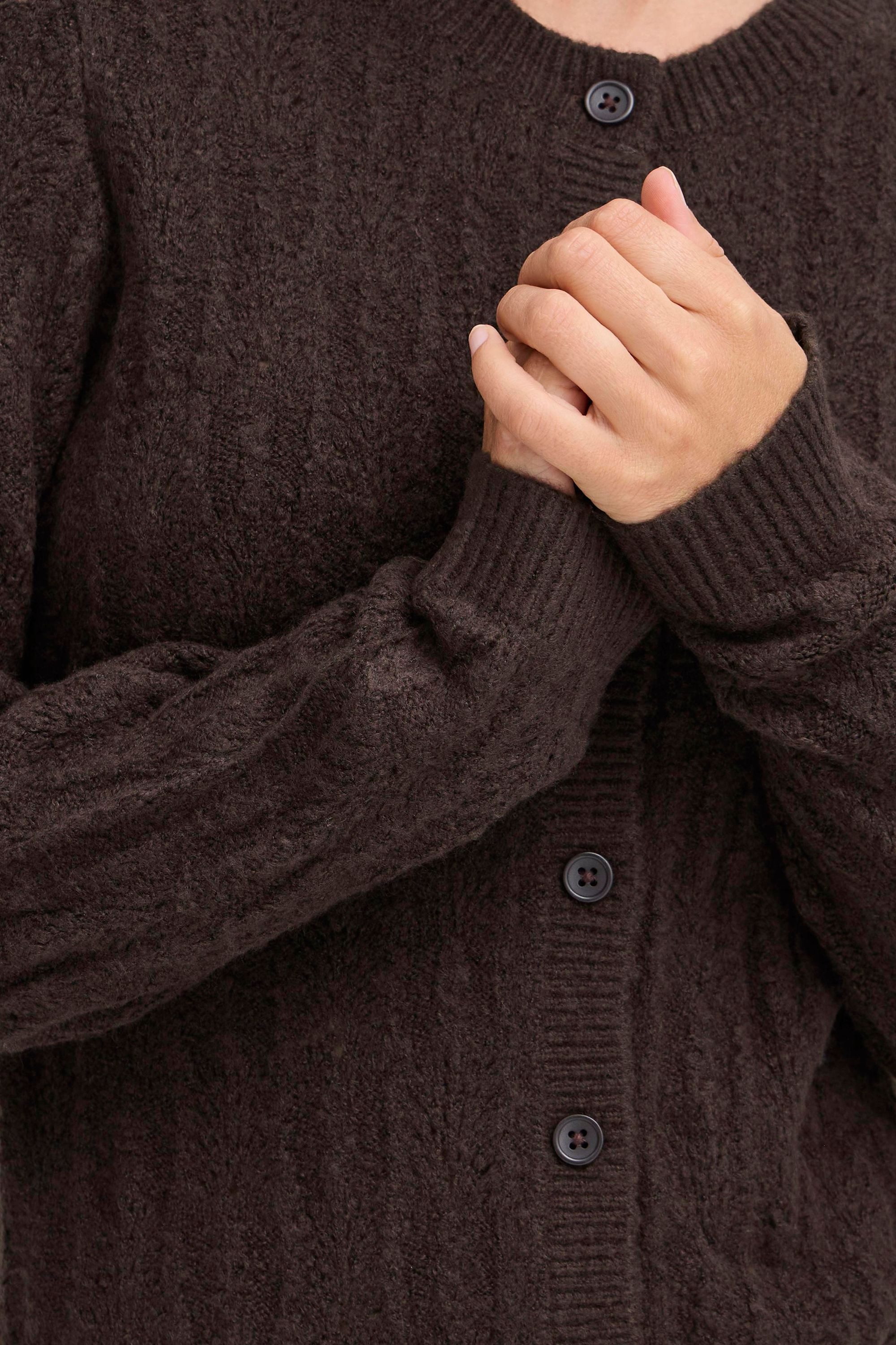 OXMO Strickjacke OXSinva Süßer Cardigan mit Strickmuster