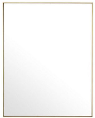 Casa Padrino Wandspiegel Luxus Spiegel / Wandspiegel Messingfarben 180 x H. 140 cm - Garderobenspiegel - Wohnzimmer Spiegel - Luxus Qualität