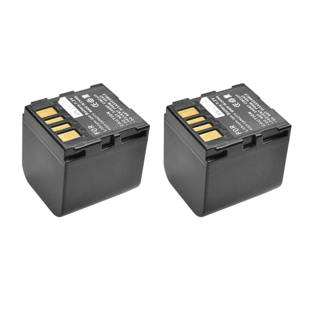 Trade-Shop 2x Akku passend für JVC GZ-MG20EK GZ-MG20AA GZ-MG20EX GZ-MG20US GZ-MG2 Kamera-Akku Li-Ion 2800 mAh (7,4 V)