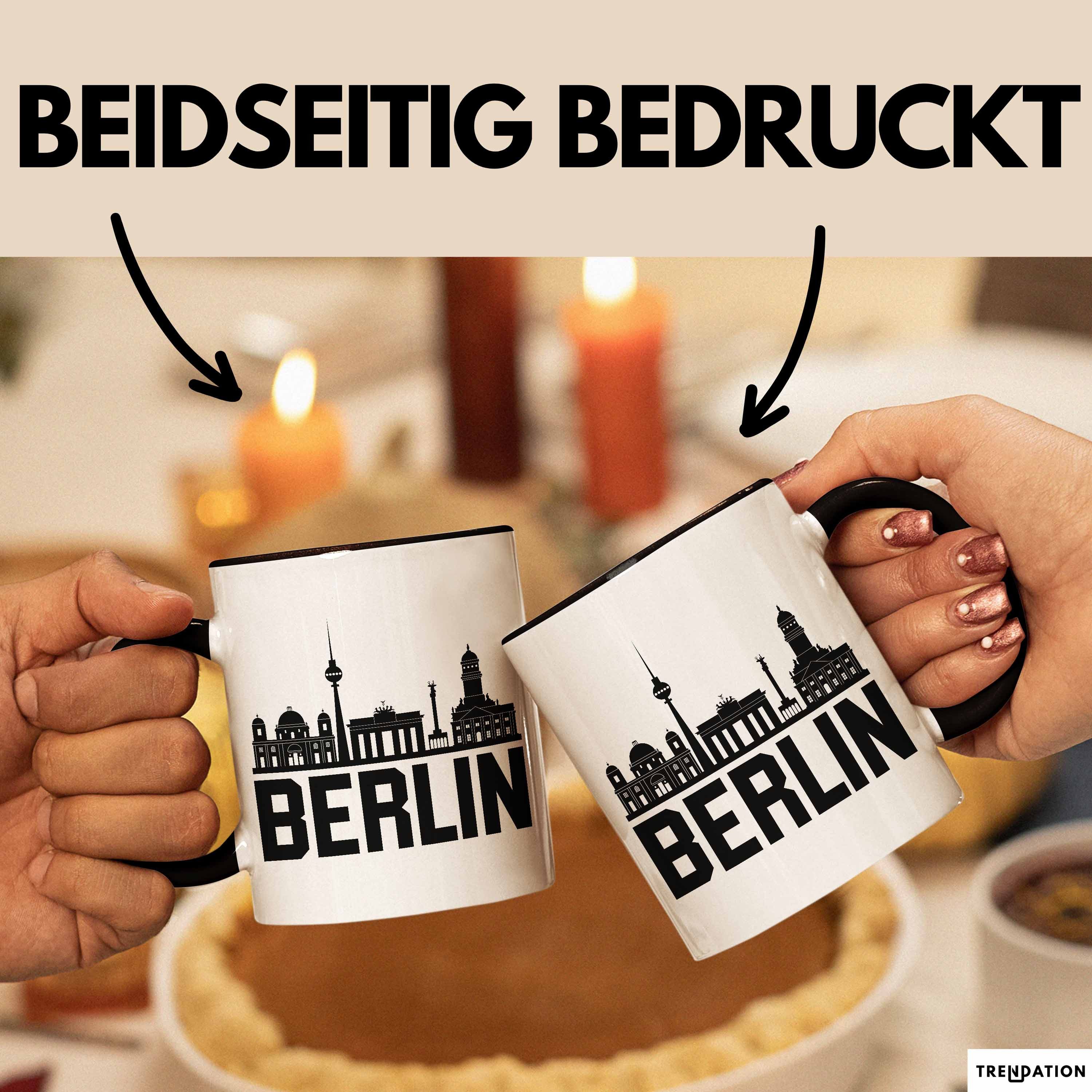 Trendation Tasse Berlin Tasse Geschenk Stadt Deutschland Hauptstadt Becher