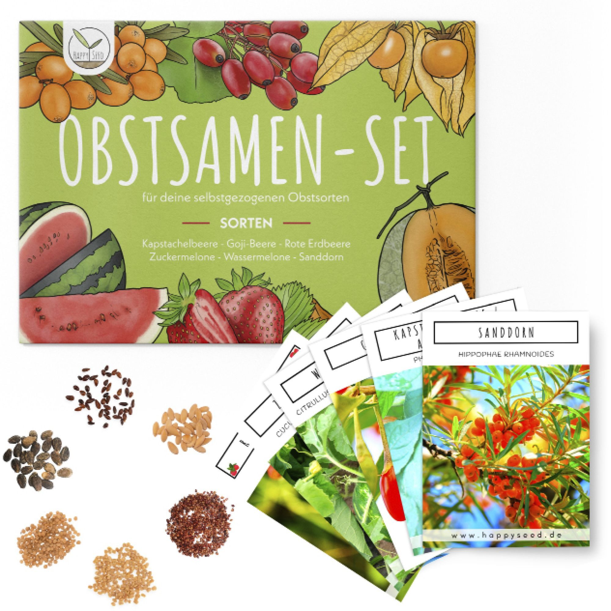 Blumensamen Obst Samen Set mit 6 exotischen Sorten für deinen eigenen Obstgarten