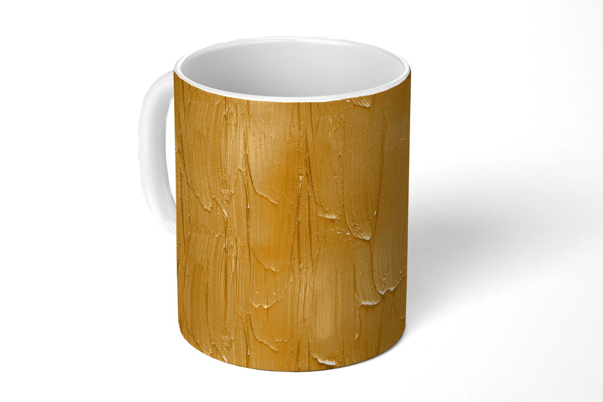 MuchoWow Tasse Farbe - Muster - Ocker, Keramik, Kaffeetassen, Teetasse, Becher, Teetasse, Geschenk | Tassen