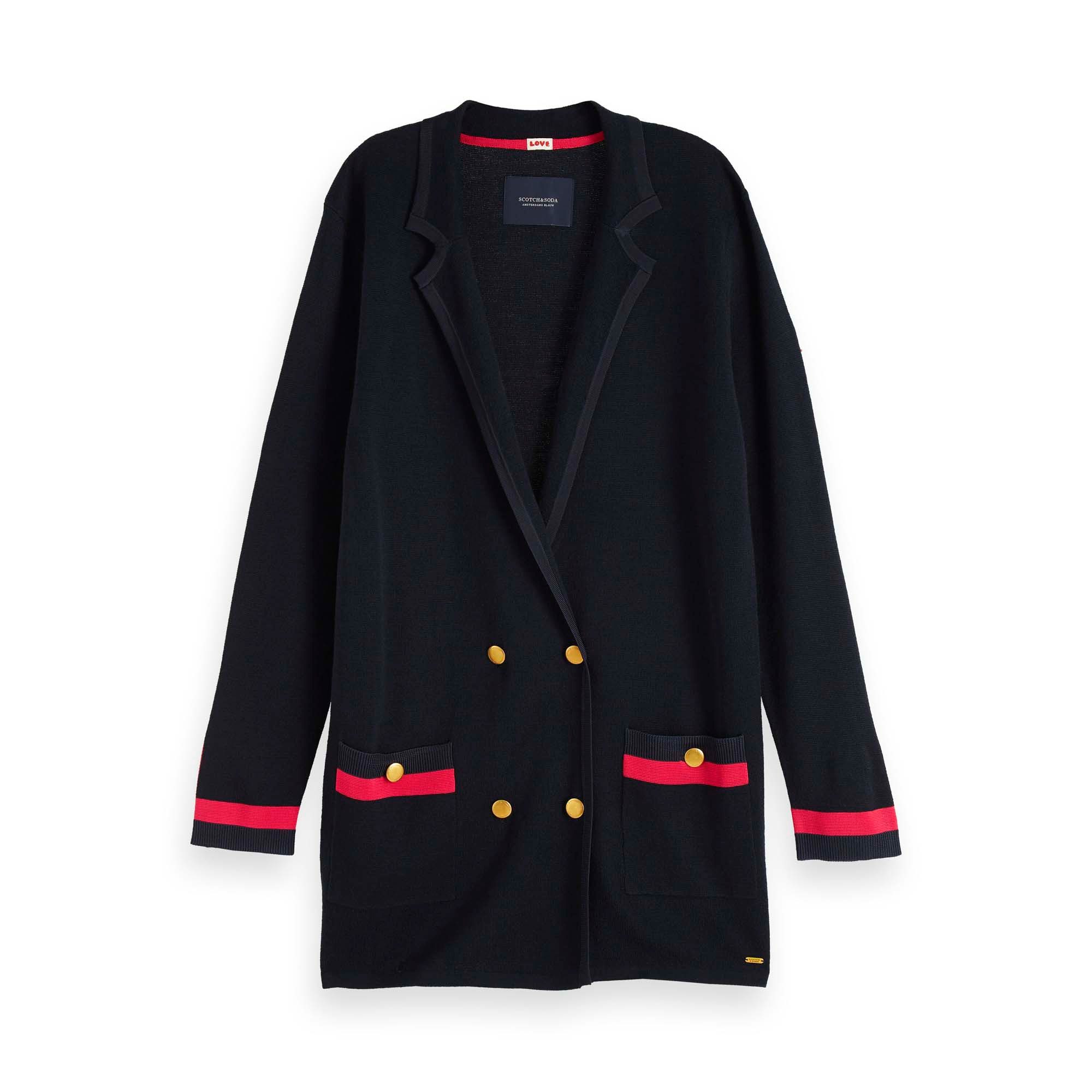 Maison Scotch Allwetterjacke Maison Scotch Damen Strickblazer Luxury Knitted Blazer 153693