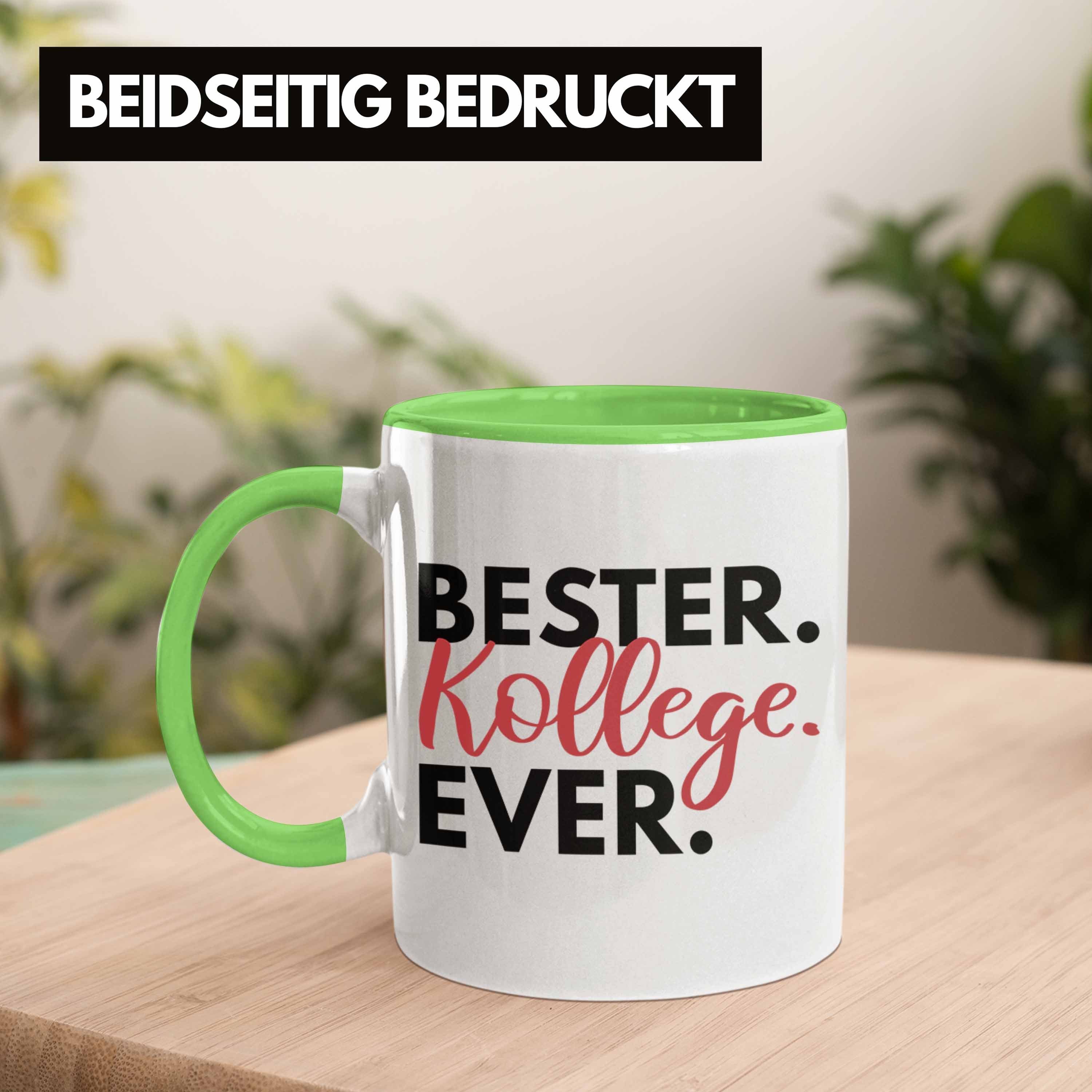 Trendation Tasse Trendation Kollegen Tasse Grün - Büro Lieblingskollege Abschiedsgeschenk Kollege Kaffeetasse Bester Geschenk