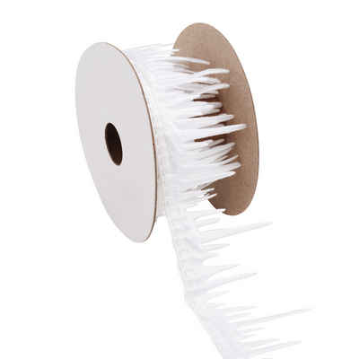 VBS Packpapier Designband Eiszapfen Weiß, 3 m lang, 40 mm breit