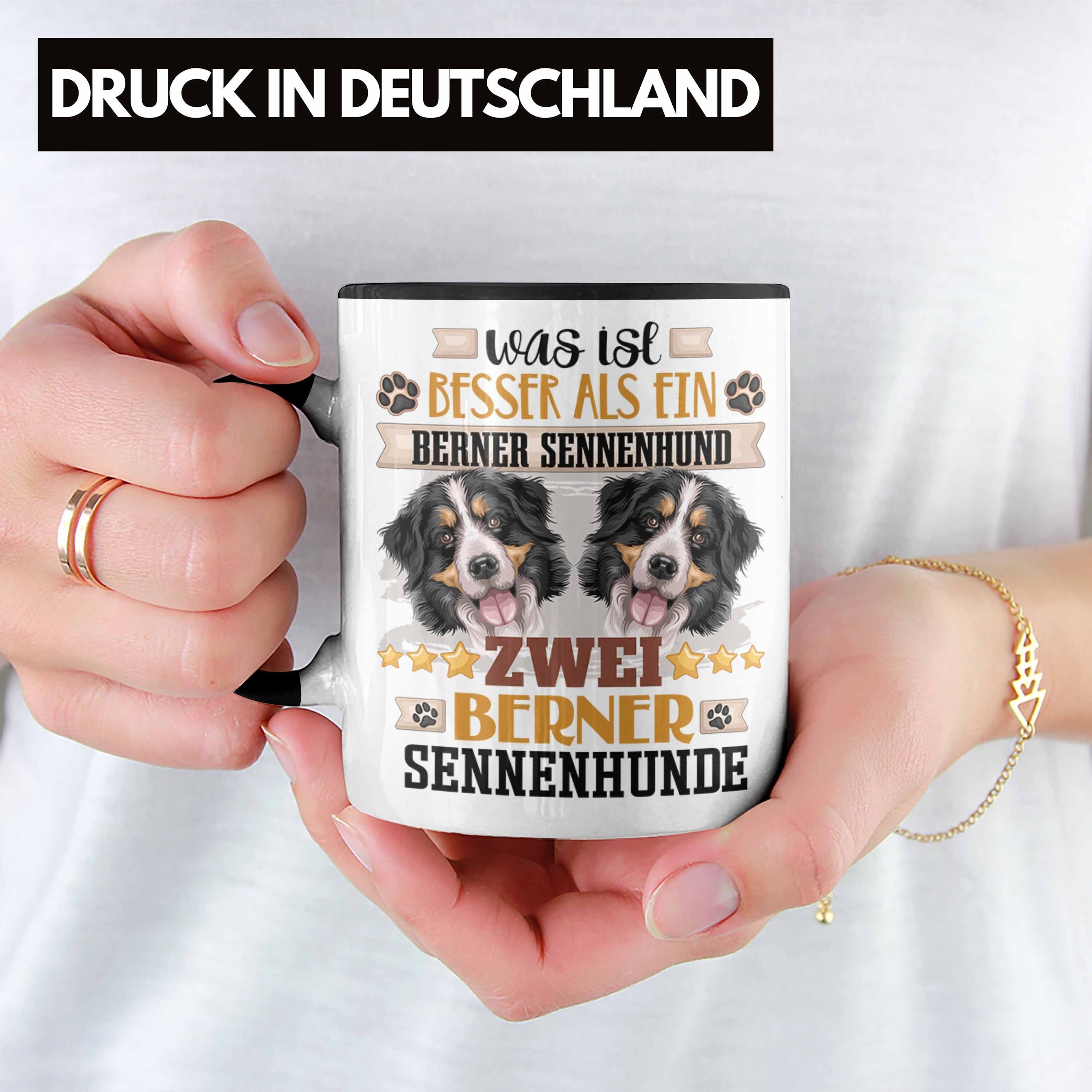 Berner Tasse Trendation Besitzer Spruch Sennenhund Lustiger Geschenk Geschenkidee Tasse Schwarz