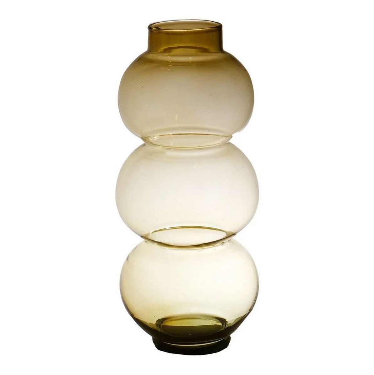 INNA-Glas Kugelvase Kugelige Glas Vase HERIBETO, recycelt, orange-brau