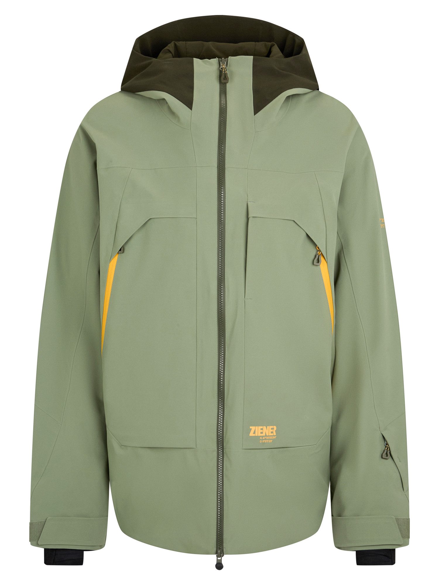 Ziener Skijacke RAFINO-Z AQUASHIELD® HERREN wasser- u. winddicht, atmungsaktiv, unwattiert, Innenfutter aus Wolle