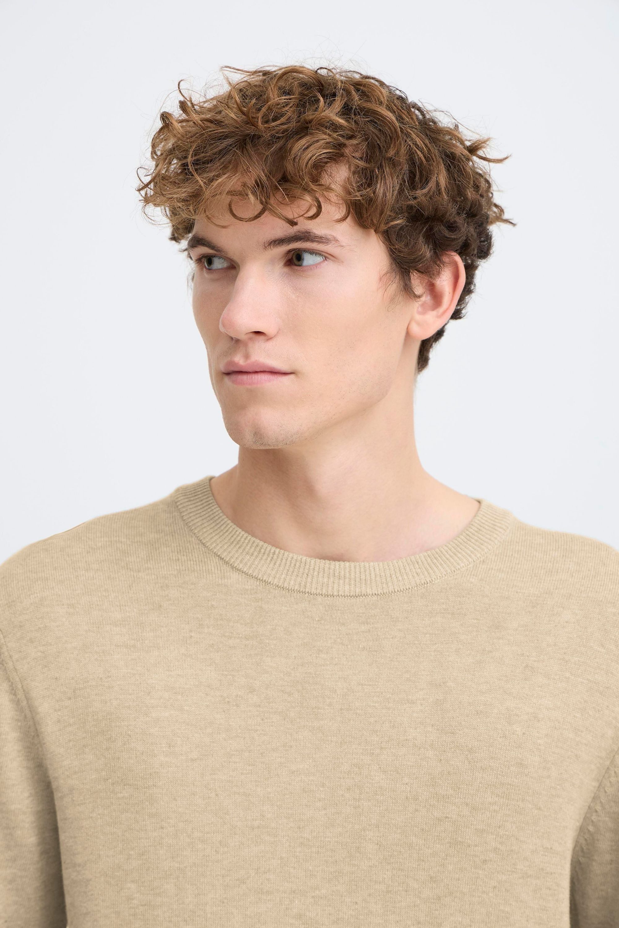 Casual Friday Strickpullover CFBells Basic Rundhals Pullover
