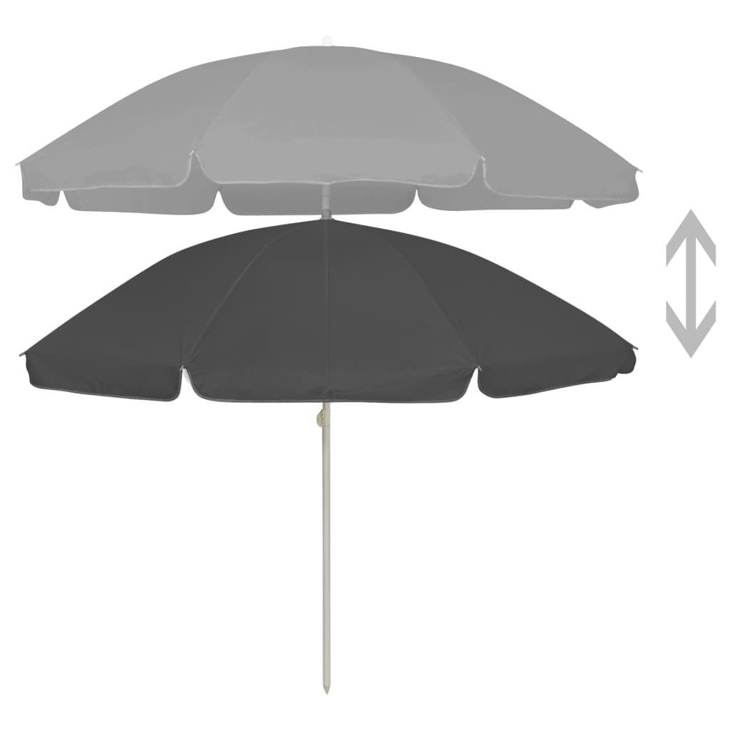 vidaXL Sonnensegel Strandschirm Anthrazit 240 cm, günstig online kaufen