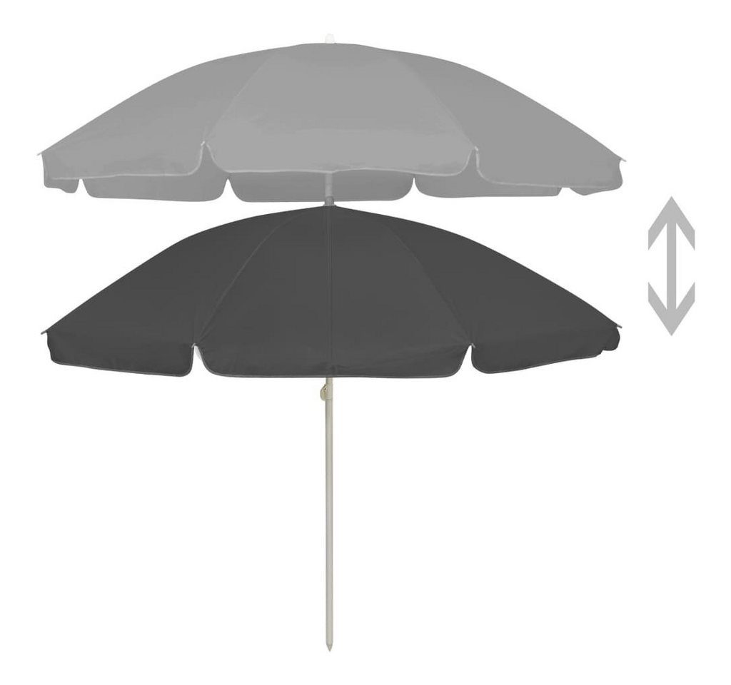 Thumbnail - vidaXL Sonnensegel Strandschirm Anthrazit 240 cm, (1-tlg)