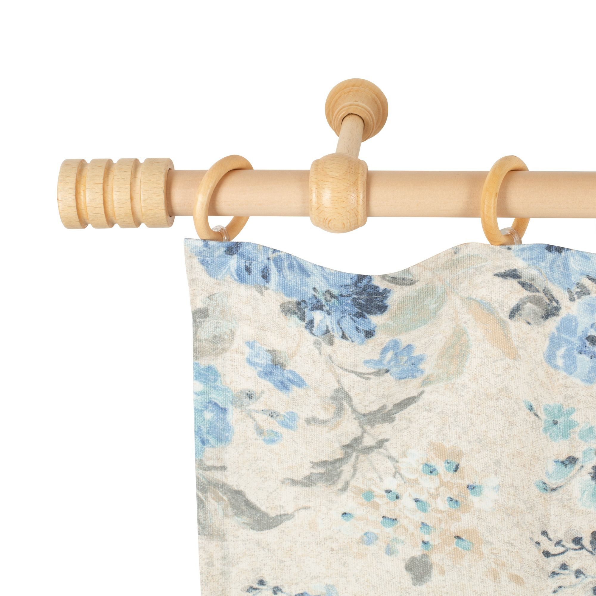 SN DECO GROUP Gardinenstange Pisa, 1-läufig, Fixmaß, mit Bohren, verschraubt, Holzwerkstoff, 28 mm, Holz, verschiedene Längen und Farben, Komplettset