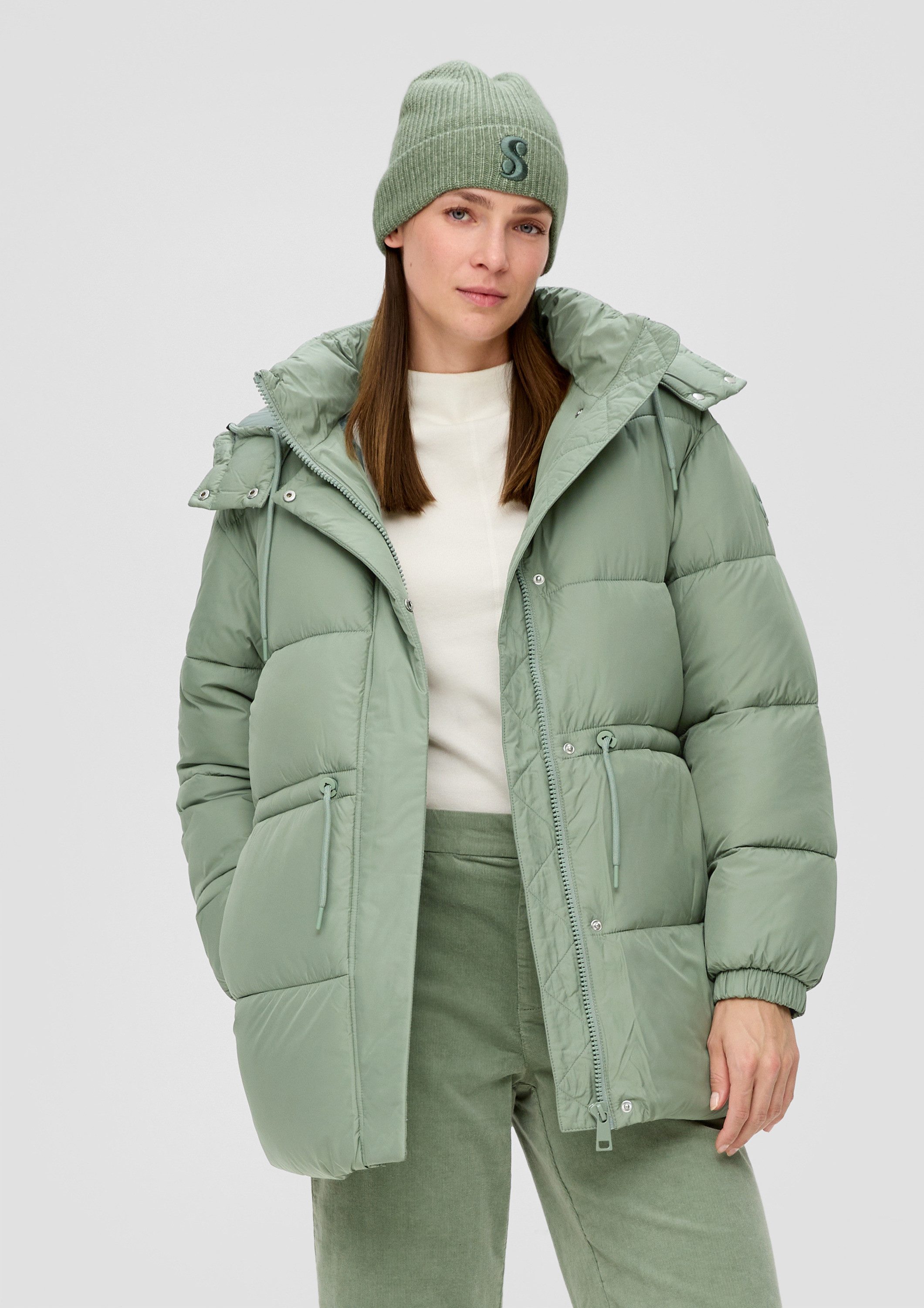 s.Oliver Winterjacke Outdoor-Jacke Steppjacke mit abnehmbarer Kapuze günstig online kaufen