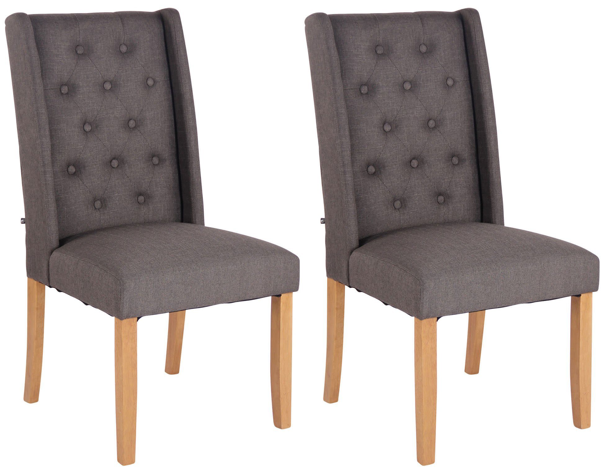 CLP Esszimmerstuhl »Malea Stoff« (Set), mit Sitzpolster und Holzbeinen