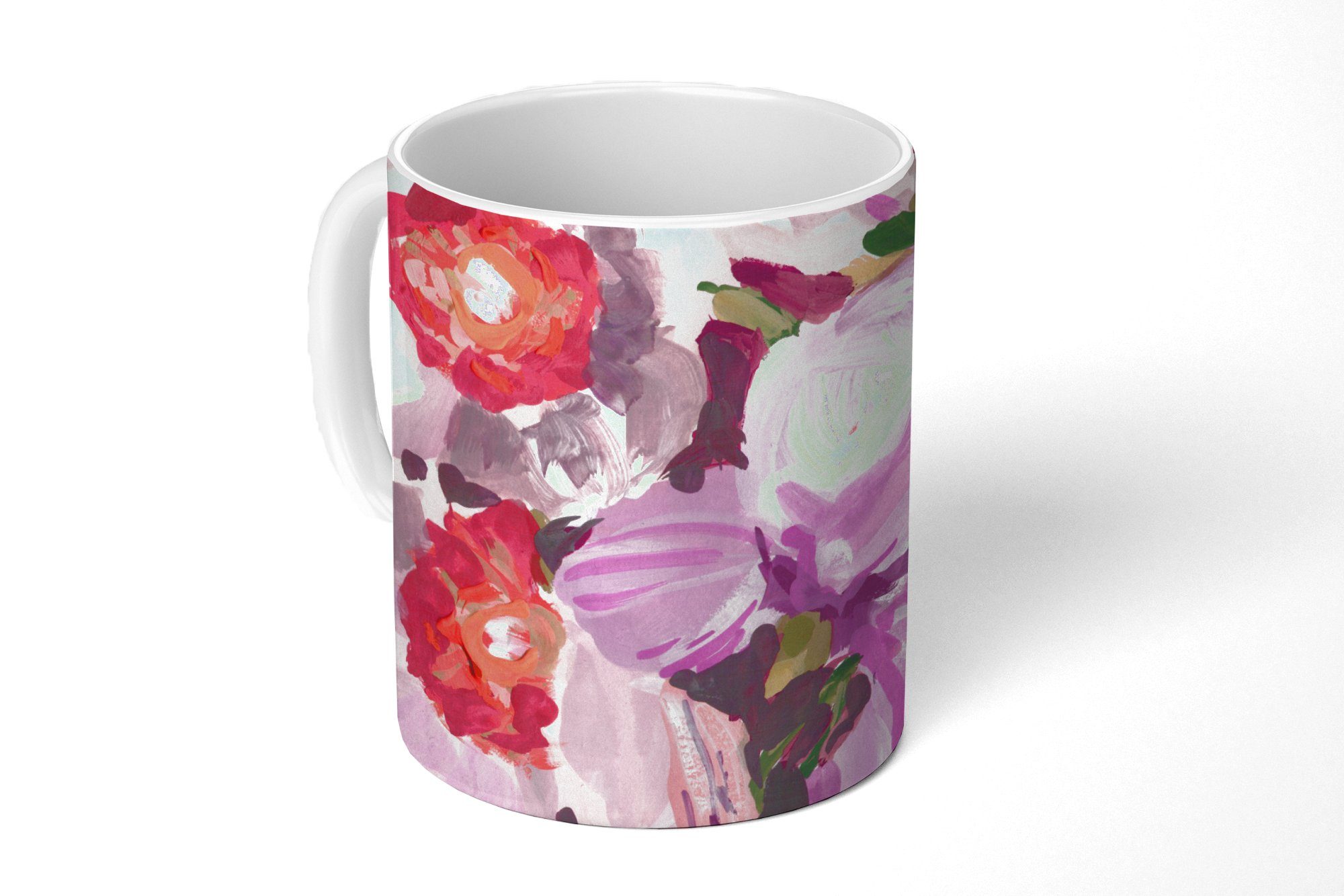 MuchoWow Tasse Rosa - Orchidee - Blumen - Botanisch, Keramik, Kaffeetassen, Teetasse, Becher, Teetasse, Geschenk