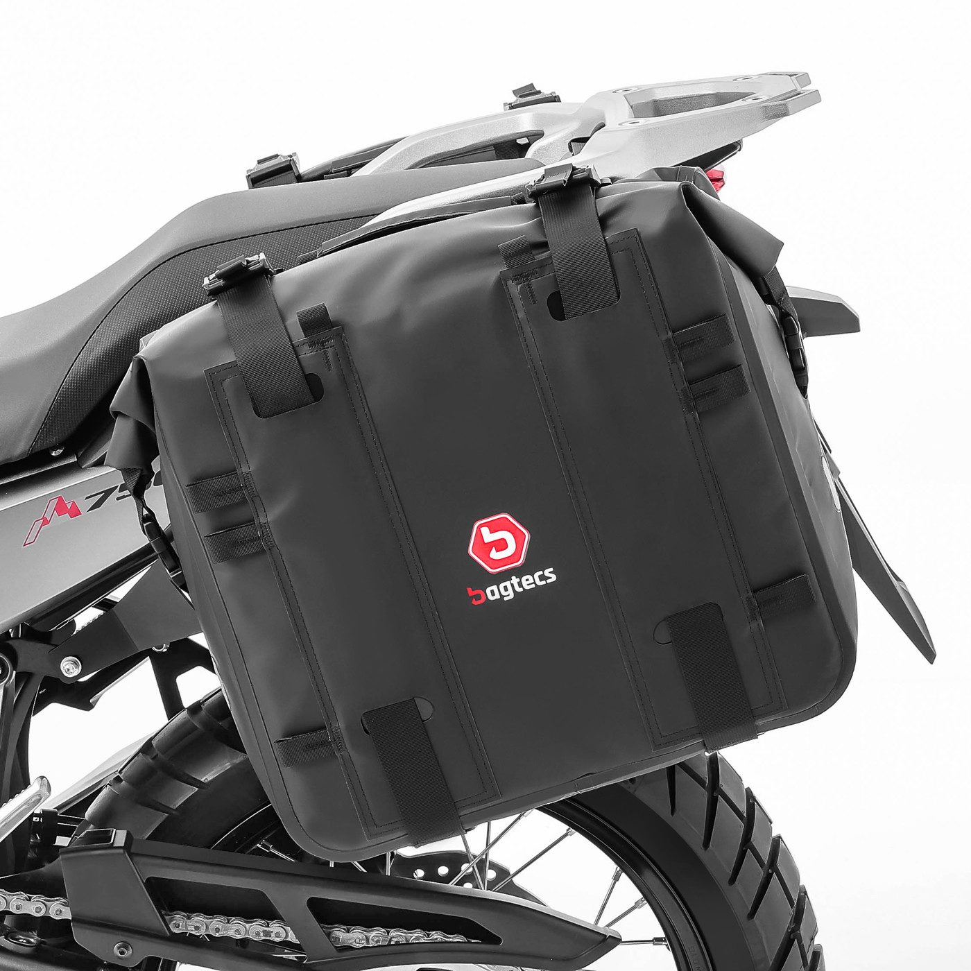 Bagtecs Reisetasche Set Satteltaschen XA32 + Seitenträger passend für Honda Transalp XL 75