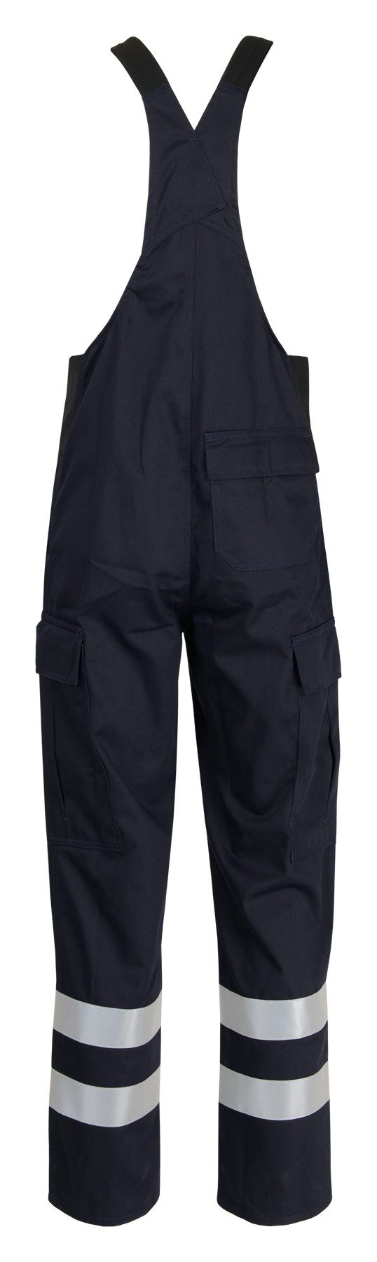 BEB Arbeitslatzhose beb HANDWERK Herren Latzhose REFLEXSTREIFEN Polyestermix Marine