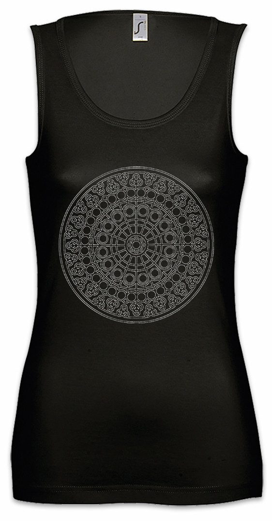 Tanktop Mandala VIII Ärmelloses Damen T-Shirt Yantra Buddhismus Hinduismus