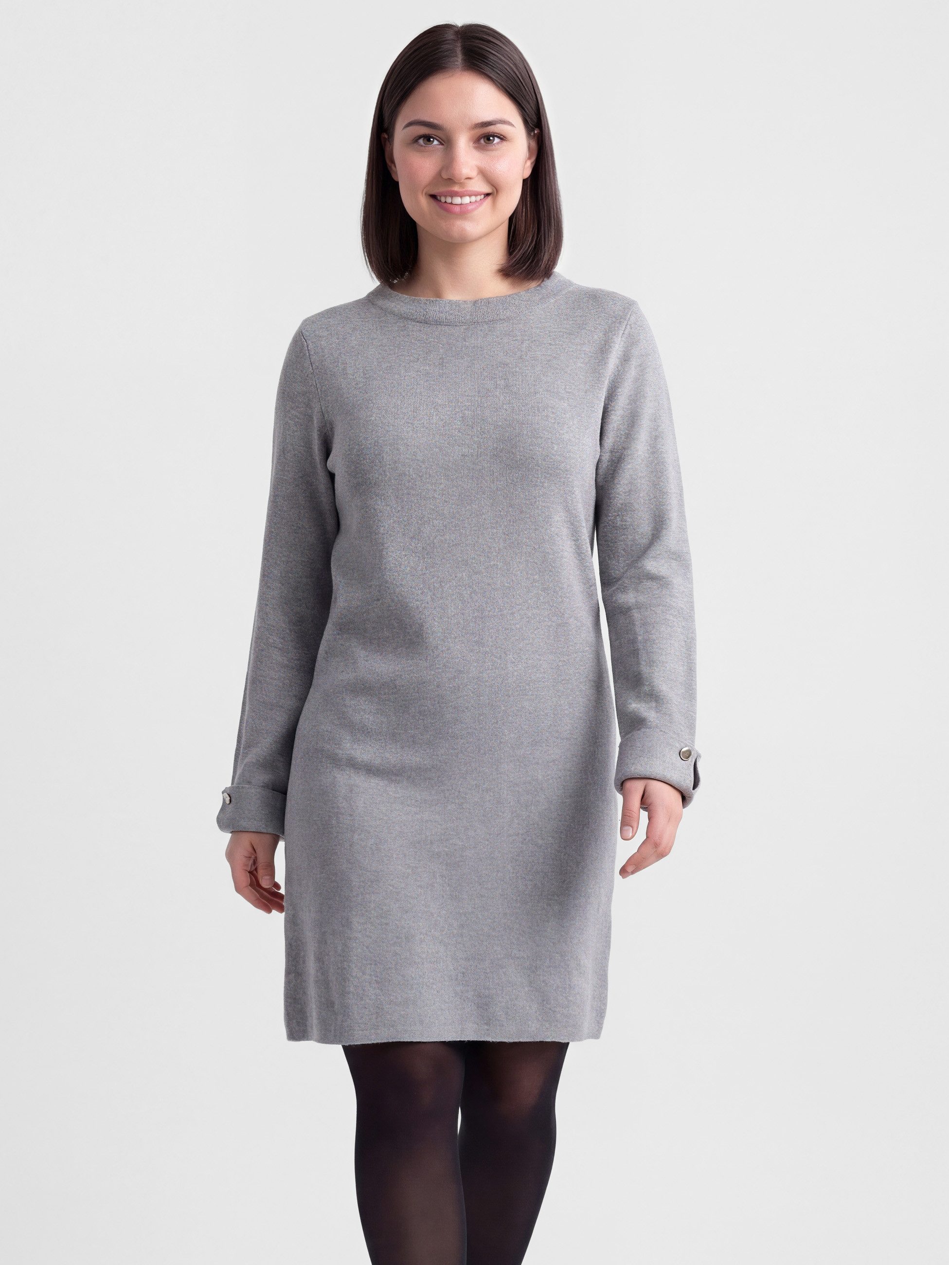 Strickkleid Feinstrickkleid gerader Schnitt