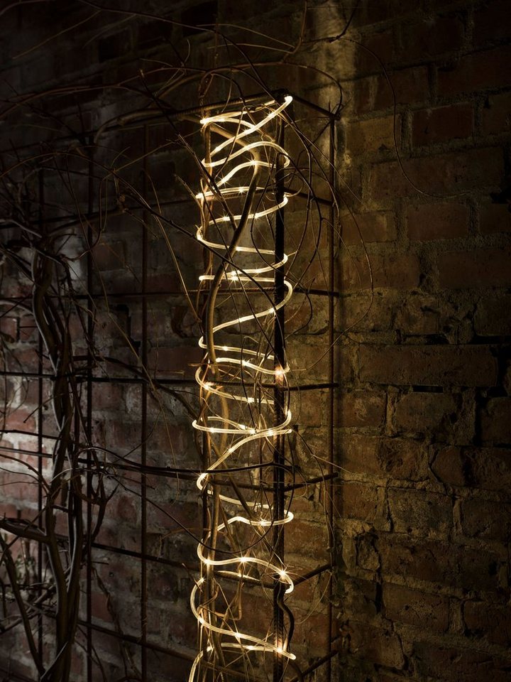 KONSTSMIDE LED-Lichterschlauch Weihnachtsdeko aussen, 65-flammig, LED Mini  Lichterschlauch, 5 m, 65 warm weiße Dioden