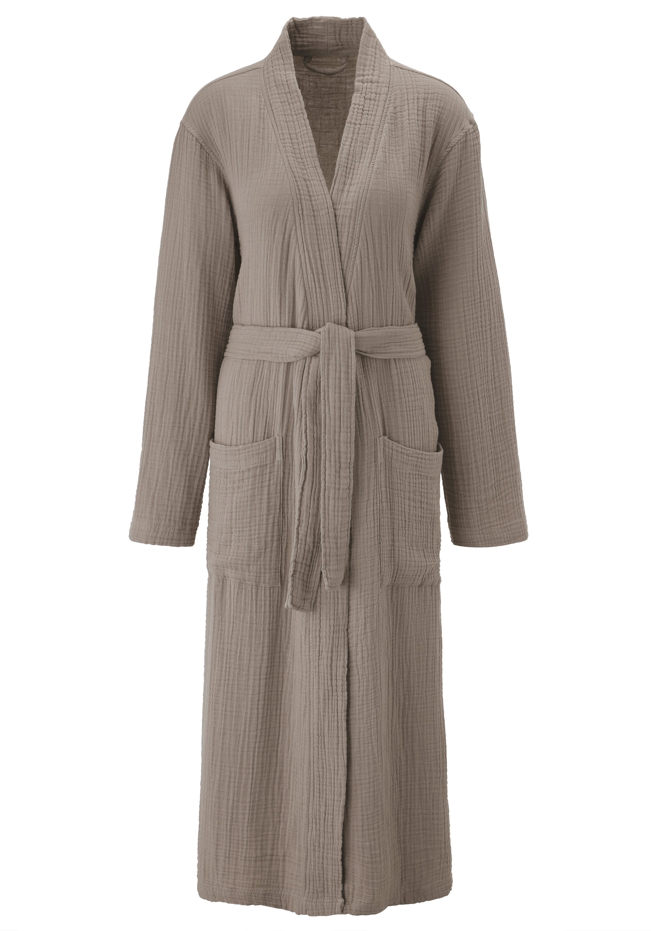 my home Bademantel Juna Musselin, ideal für Sauna & Spa, Hotelbademantel, M günstig online kaufen