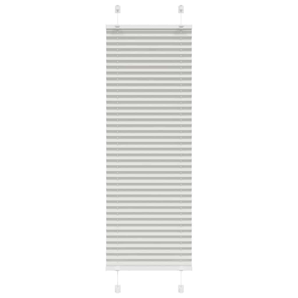 vidaXL Gardine 40 x 100 cm Plissee Hellgrau 40x100 cm Stoffbreite 39,4 cm Polyester