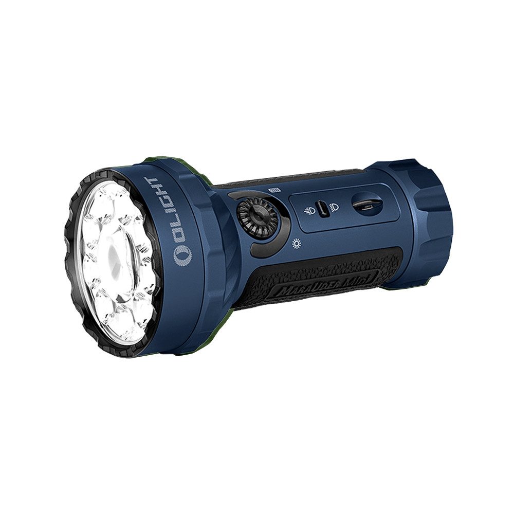 OLIGHT LED Taschenlampe Marauder Mini High Performance LED Torch with RGB Function, 7000 Lumen 600 Meter, Wiederaufladbar, mit Strahler und Flutlich