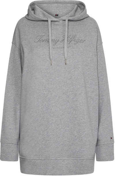 Tommy Hilfiger Longsweatshirt »RLXD LONG HIGH SHINE EMB HOODIE« mit eleganter TH-Stickerei auf der Brust