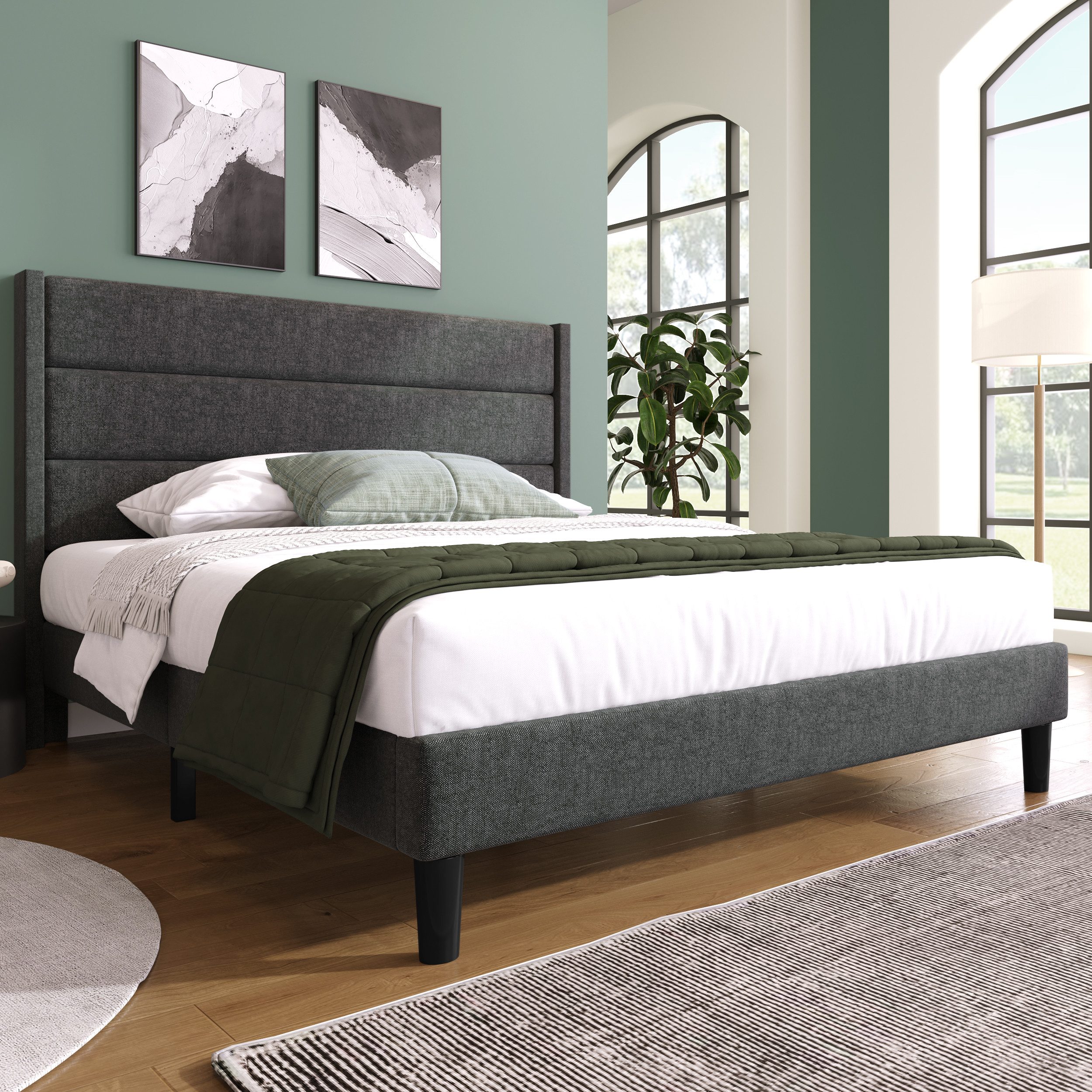 KLAM HOME Polsterbett Doppelbett Einzelbett Continental Bett mit Lattenrost günstig online kaufen
