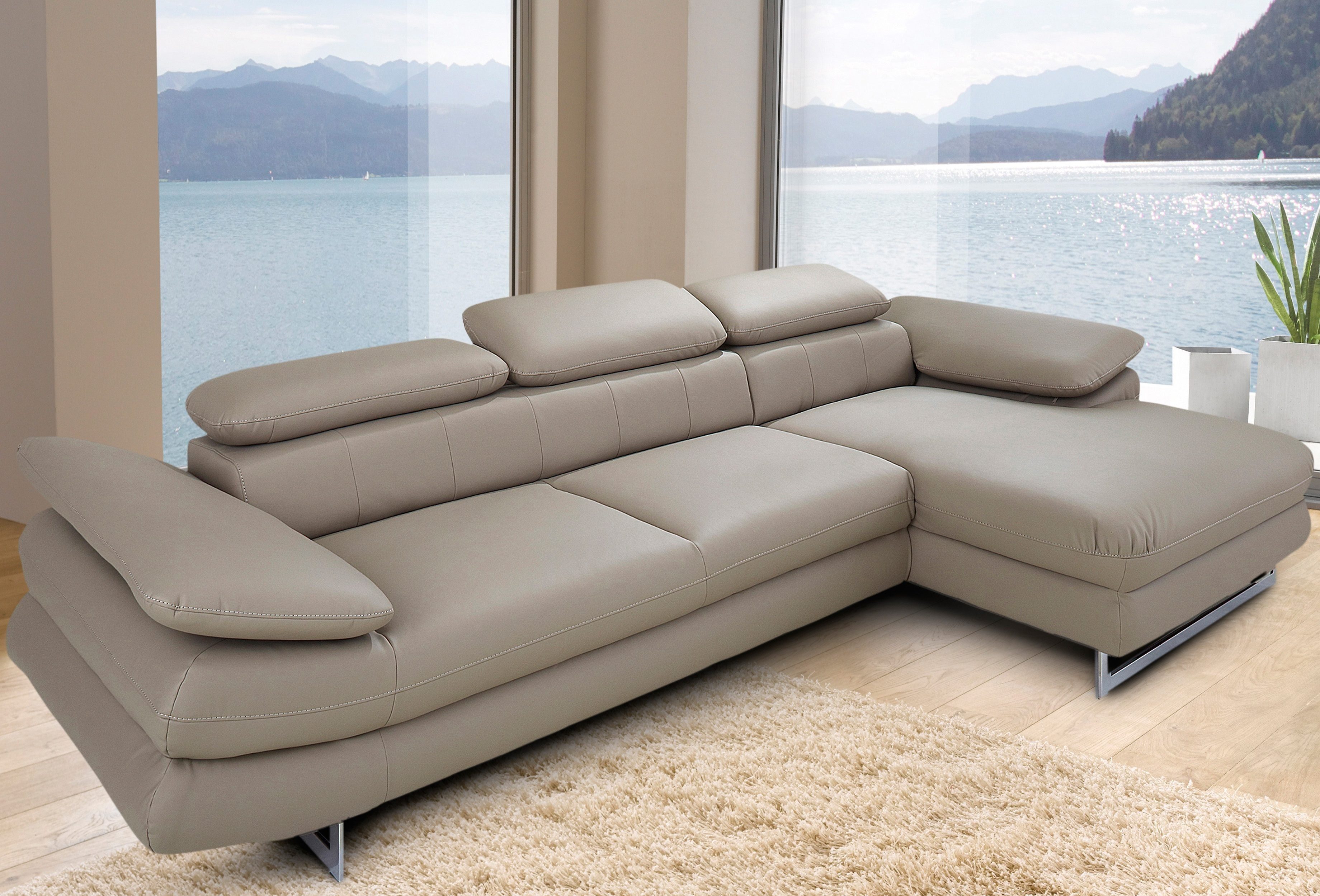 INOSIGN Ecksofa Solution L-Form, mit Arm- & Kopfteilverstellung, wahlweise mit Bettfunktion