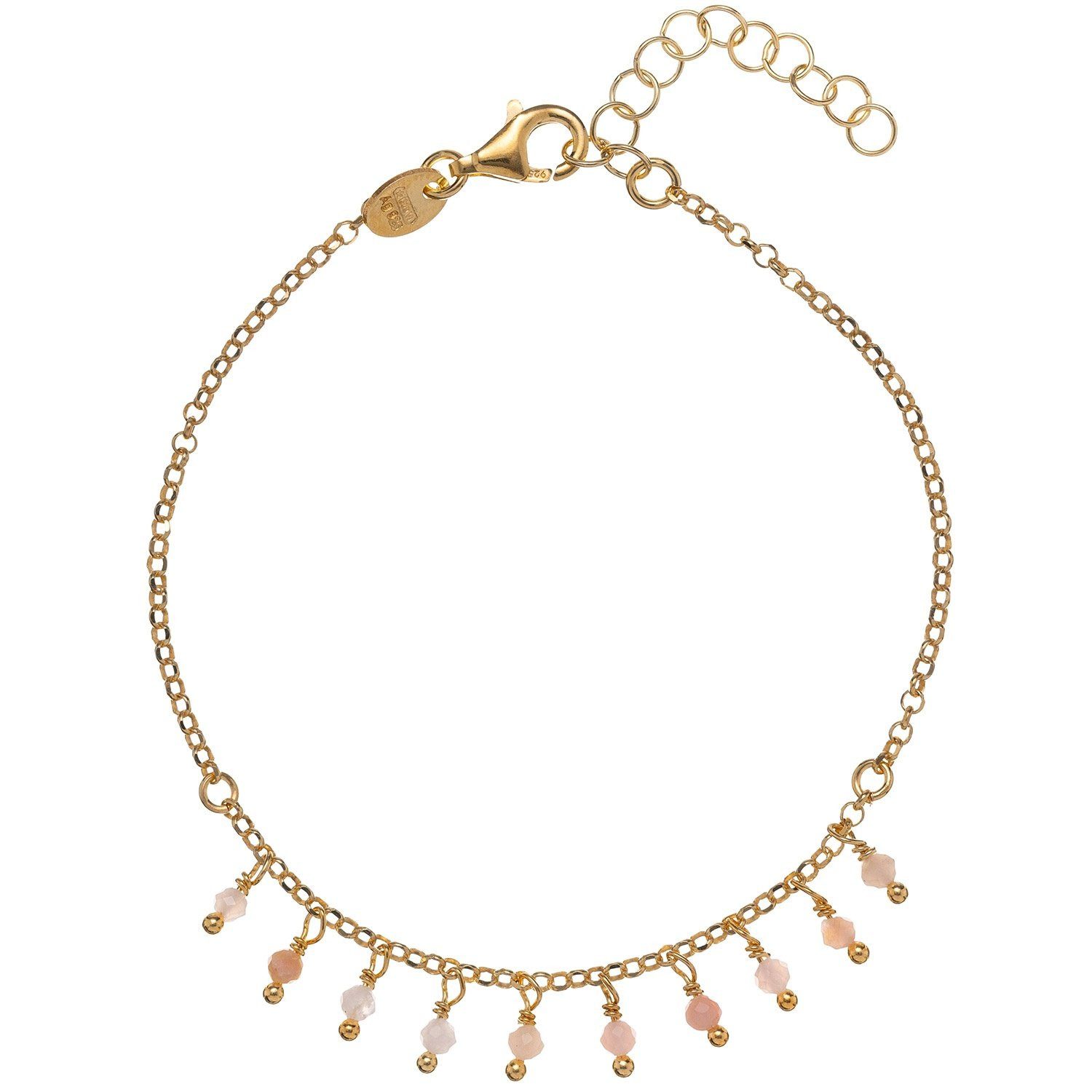 Alisia Gliederarmband DamenPietra Silber Vergoldet mit Rosa Opalen