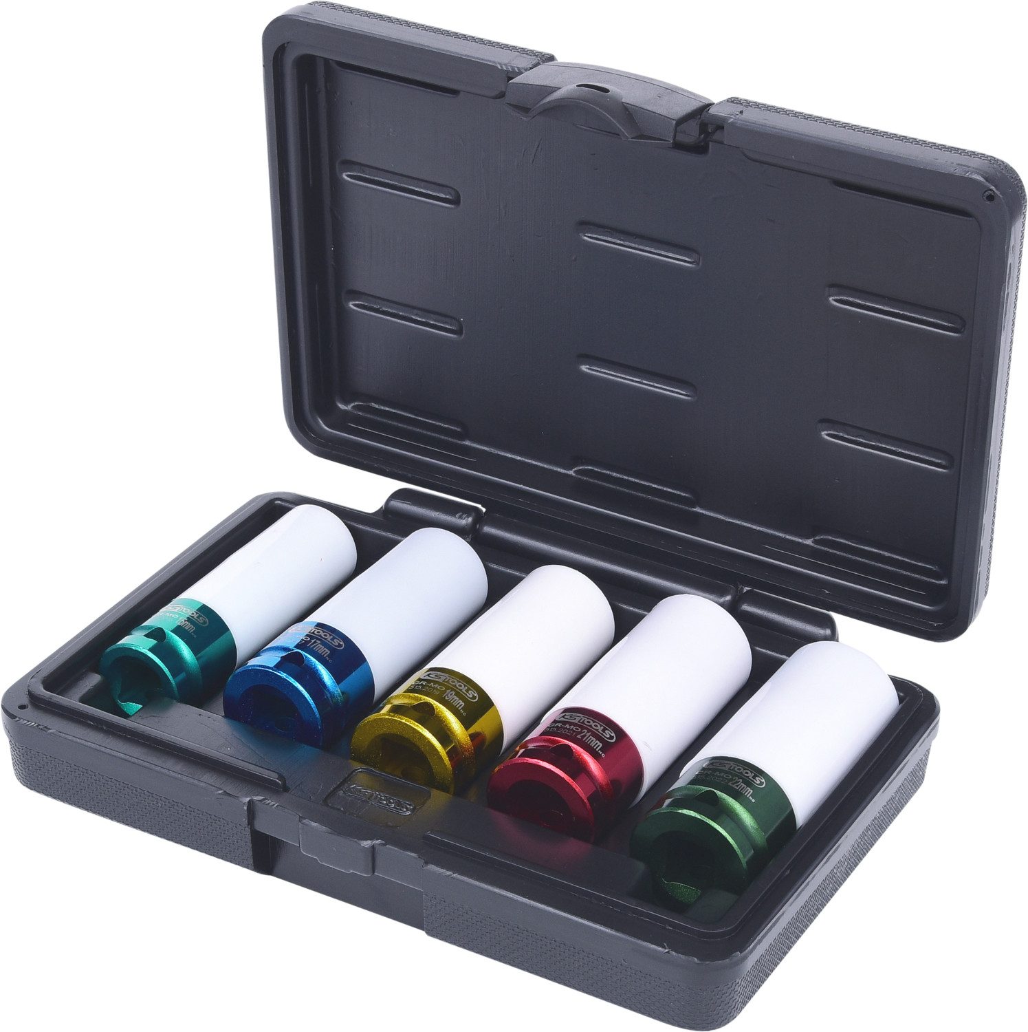 KS Tools Gabel- und Ringschlüssel 1/2" Alu-Felgen Kraft-Stecknuss-Satz, 5-tlg (515.1007)