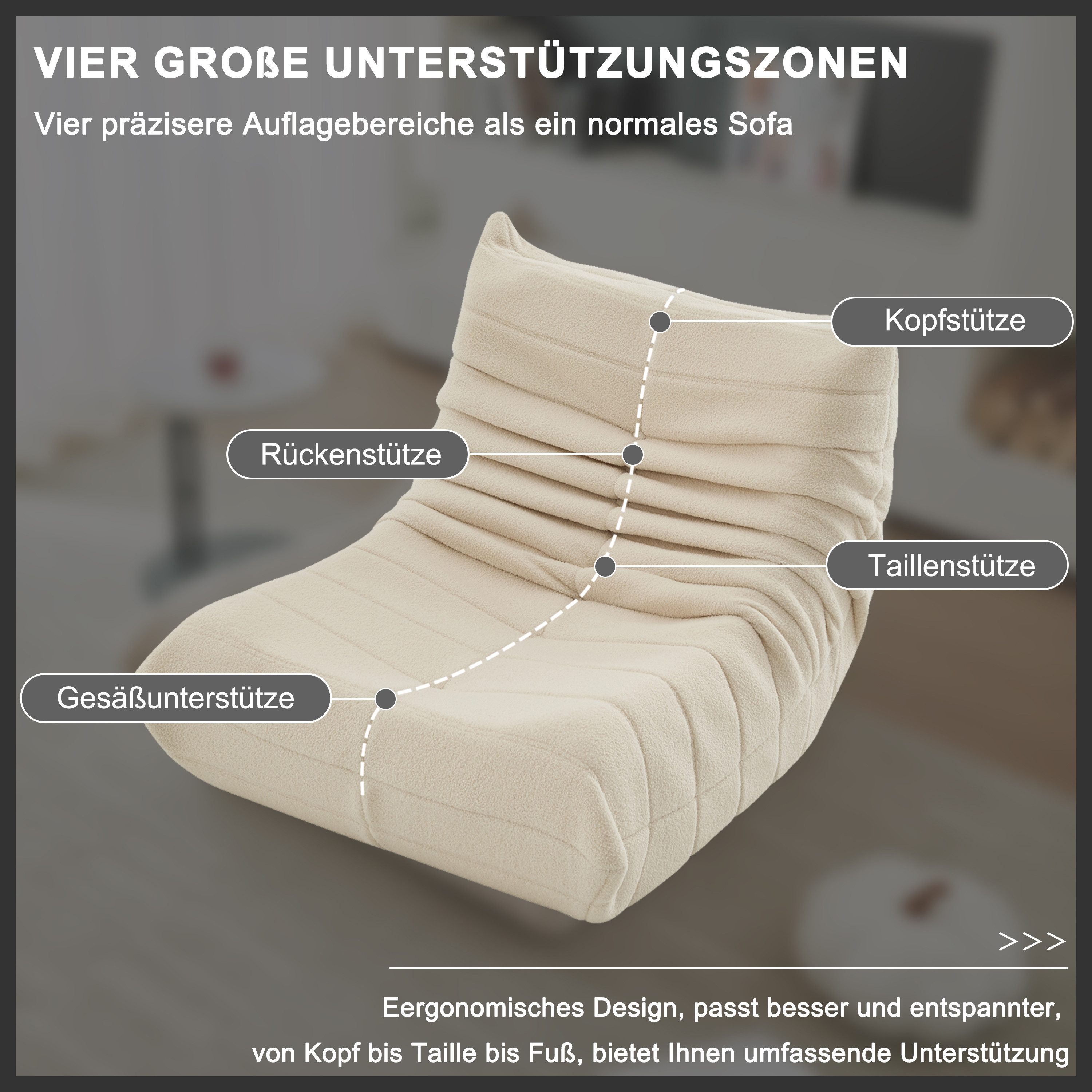 HAUSS SPOLE Sitzsack Sitzsack Relax-Sessel Lehnsessel Lazy Sofa-Stühle Einzelsofa (1 St), Relaxsessel Polstermöbel