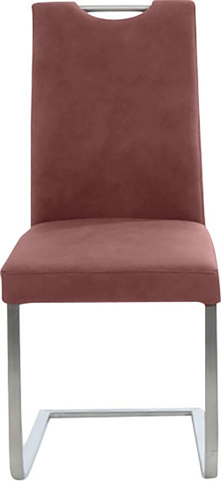 K+W Komfort & Wohnen Freischwinger 6194, mit praktischem Griff oben am Rücken, Gestell aus Edelstahl